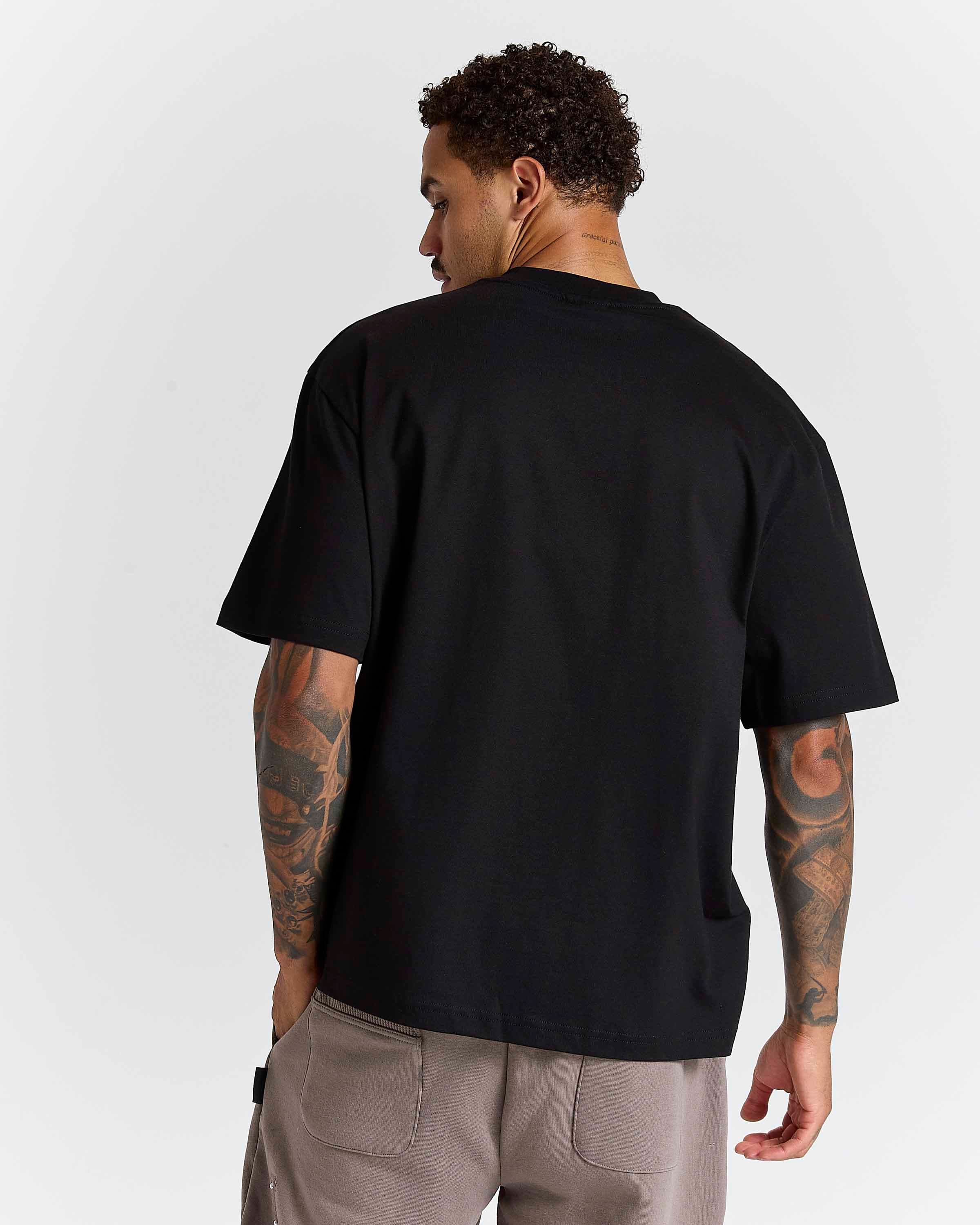 Inkline Oversized T-Shirt - Black by Hoodrich