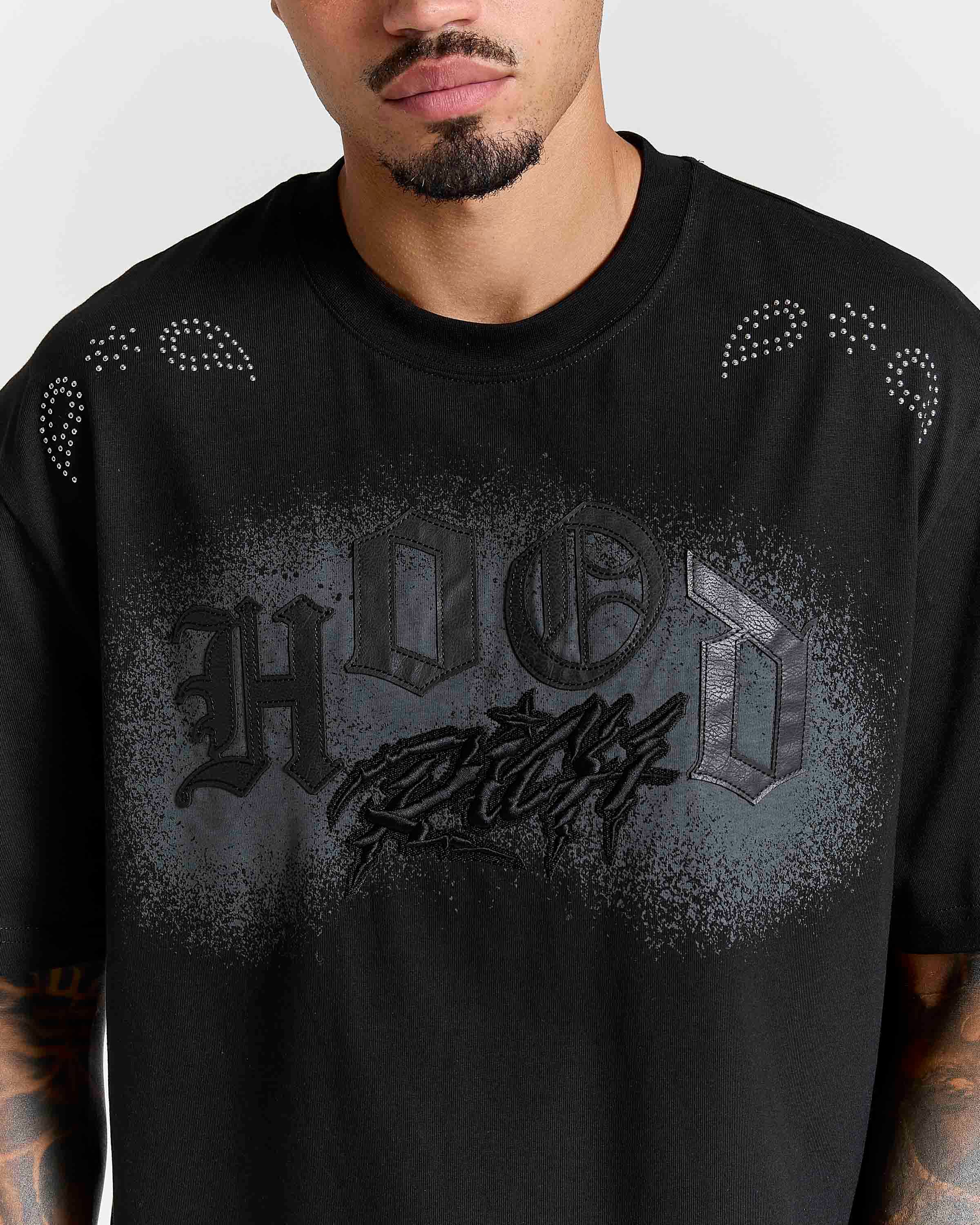 Inkline Oversized T-Shirt - Black by Hoodrich