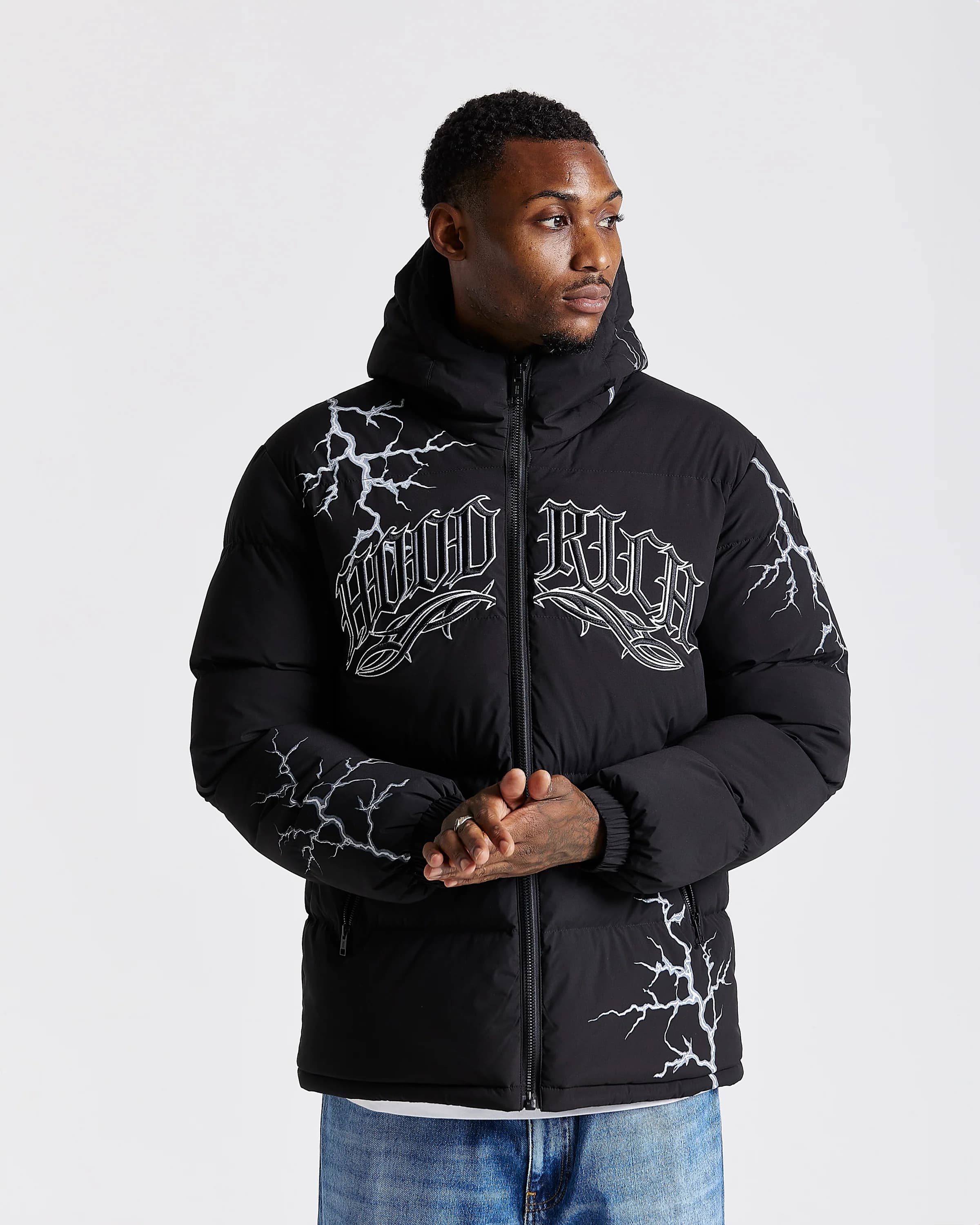 Dark Jacket - Black/White by Hoodrich