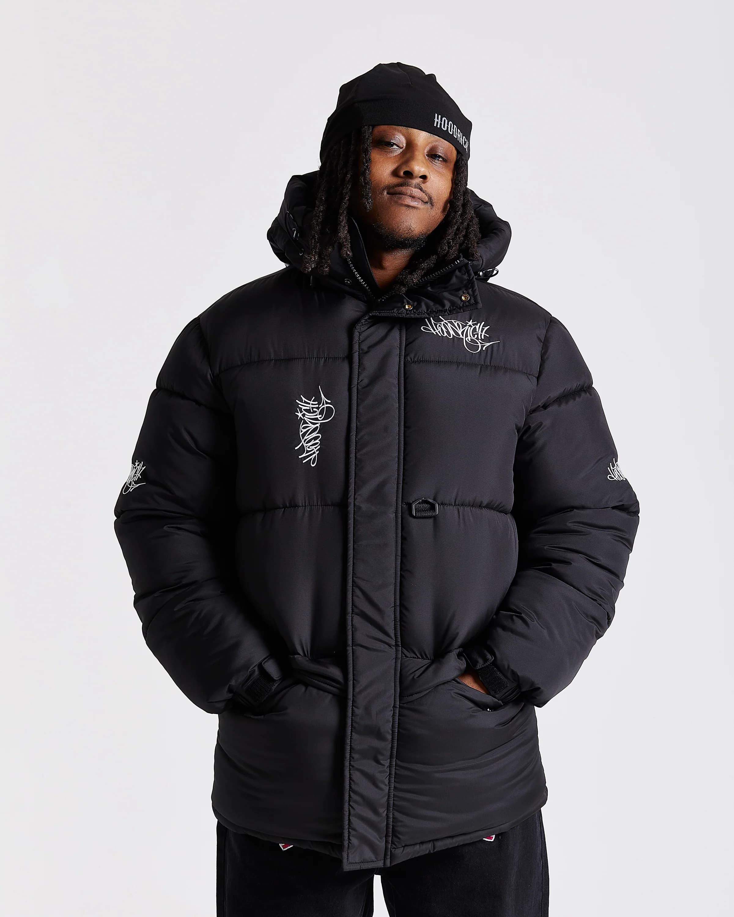 Multi Tag Jacket - Black/White by Hoodrich