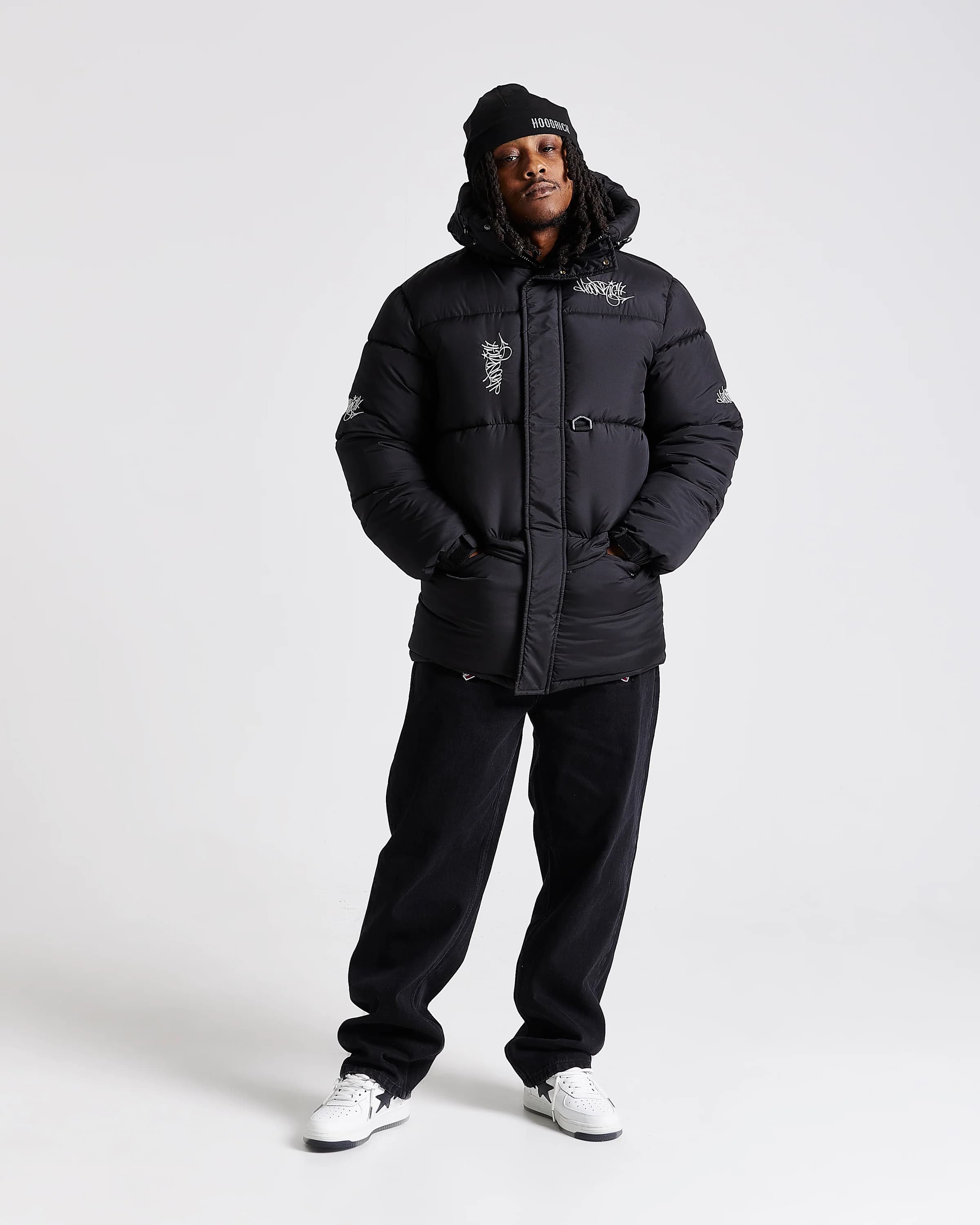 Multi Tag Jacket - Black/White by Hoodrich