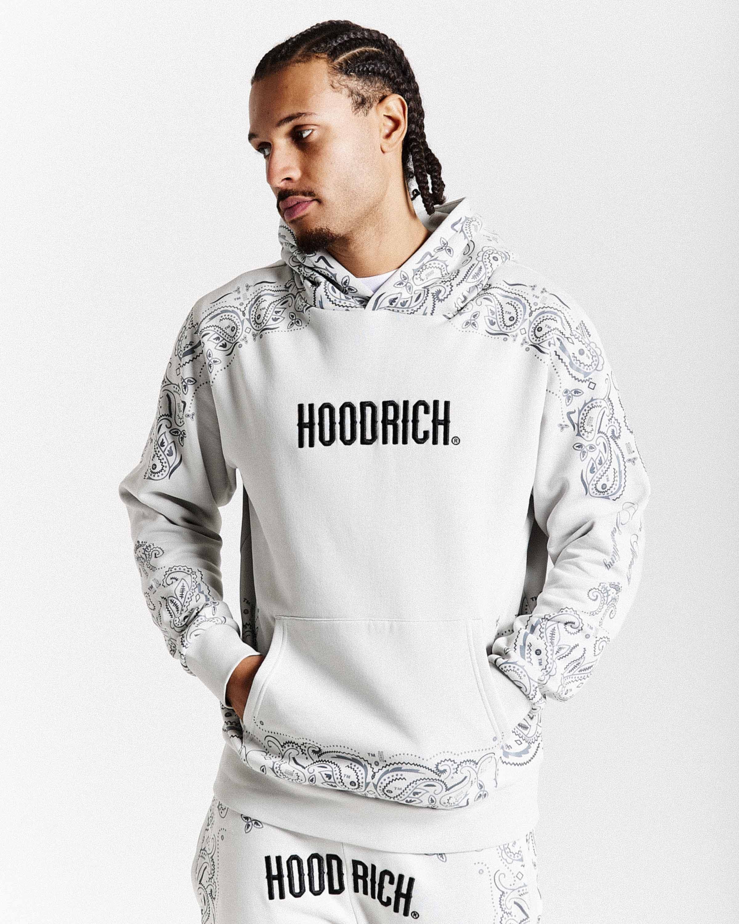 Motif Hoodie - Light Grey/Black 7