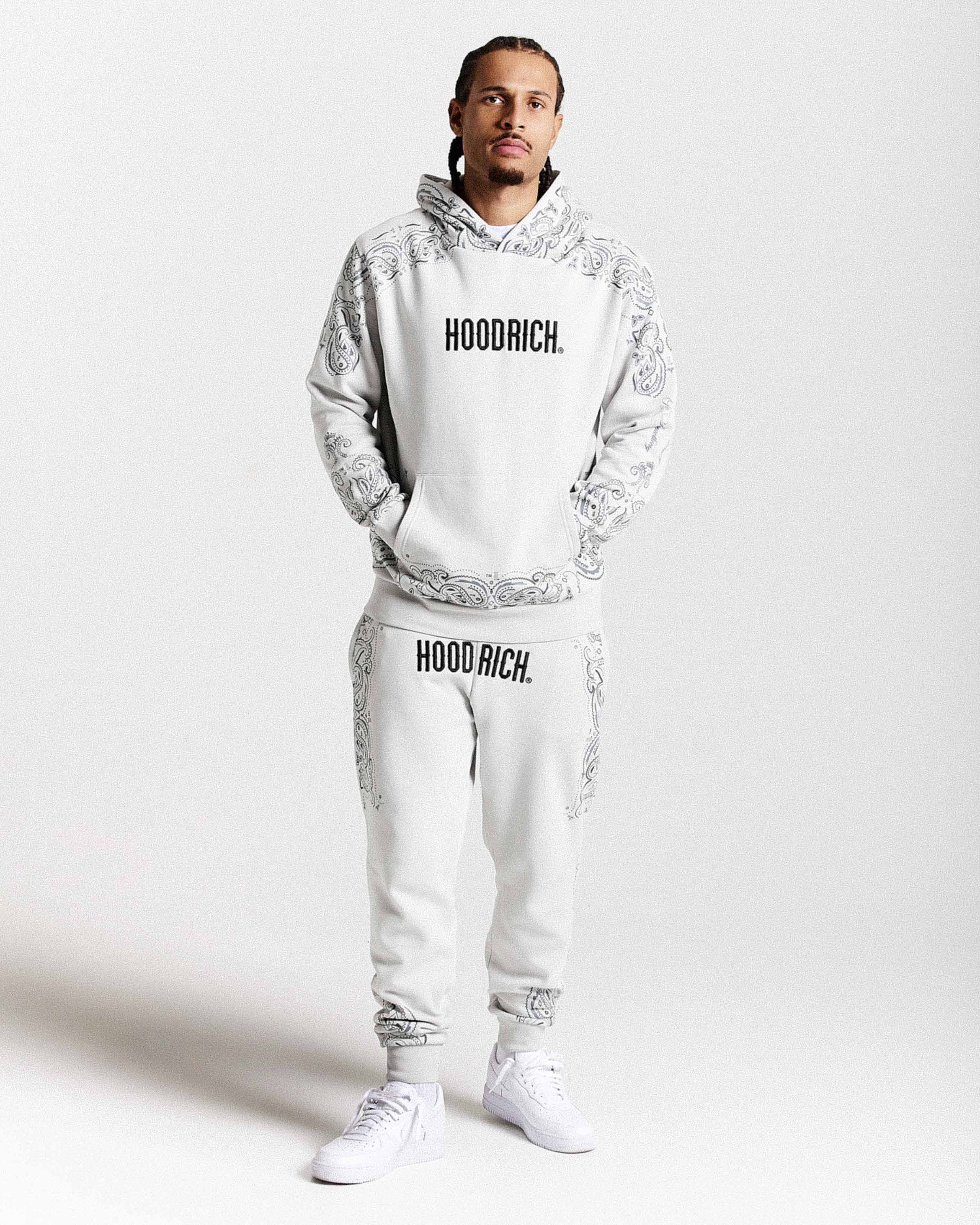 Motif Hoodie - Light Grey/Black 9
