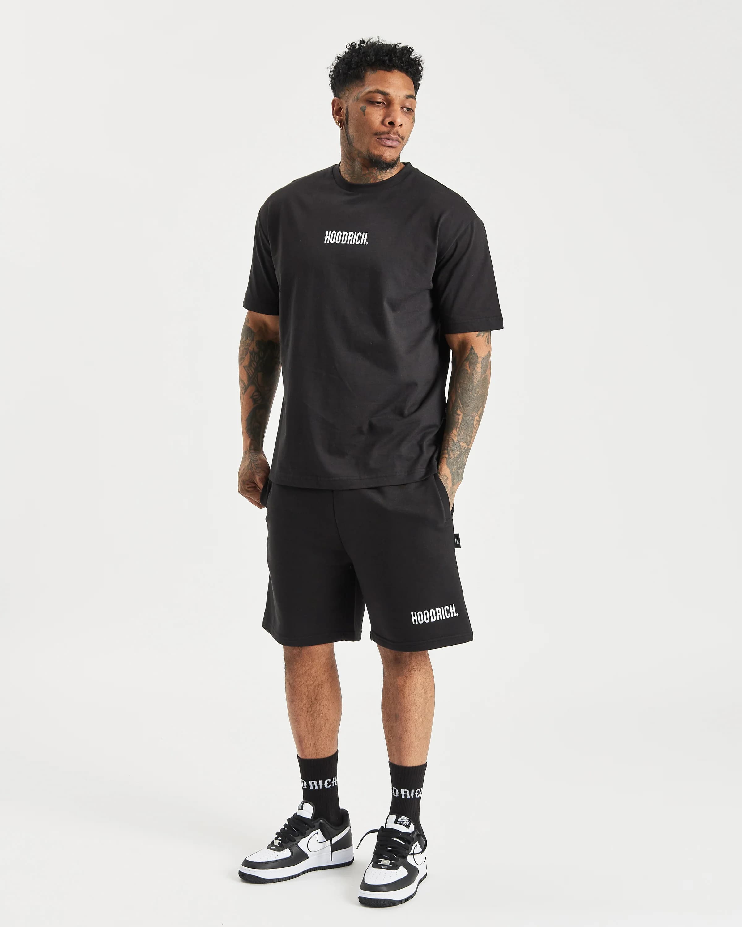OG Core Shorts Set - Black/White by Hoodrich