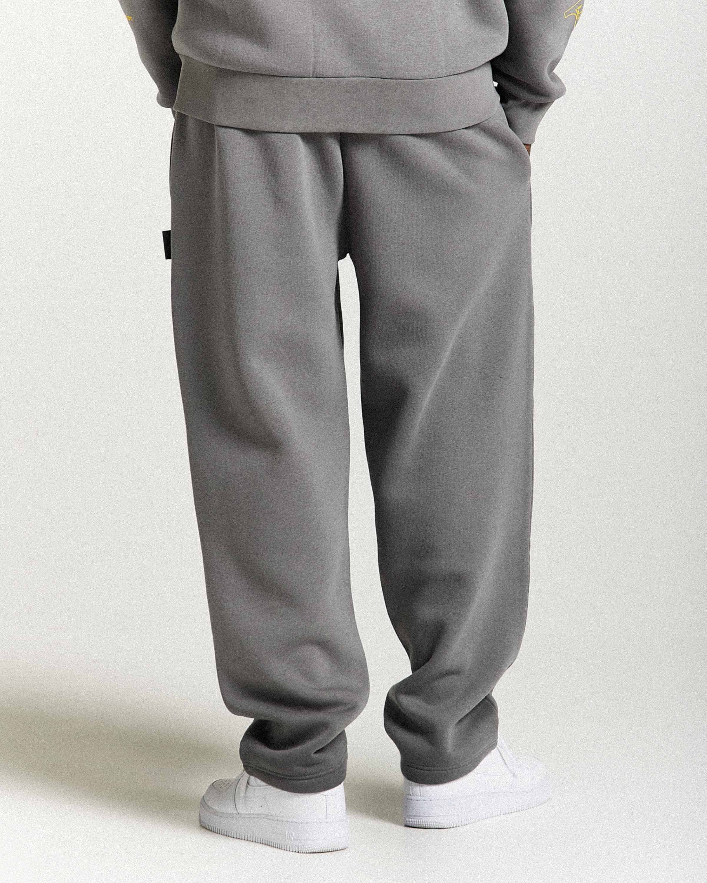 Stamp Tour Oversized Joggers - Grey/Black/Yellow 2