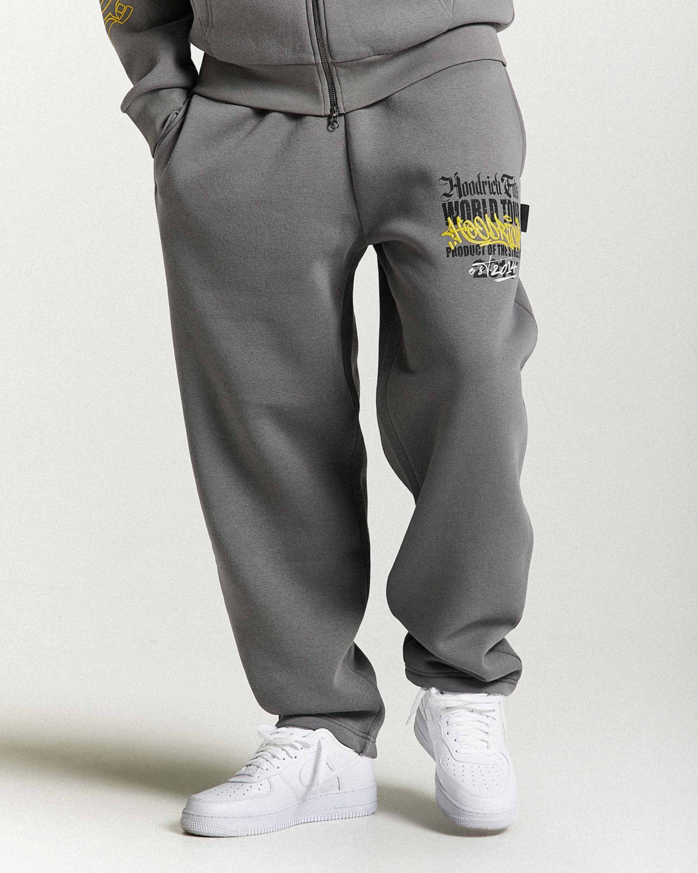 Stamp Tour Oversized Joggers - Grey/Black/Yellow 7