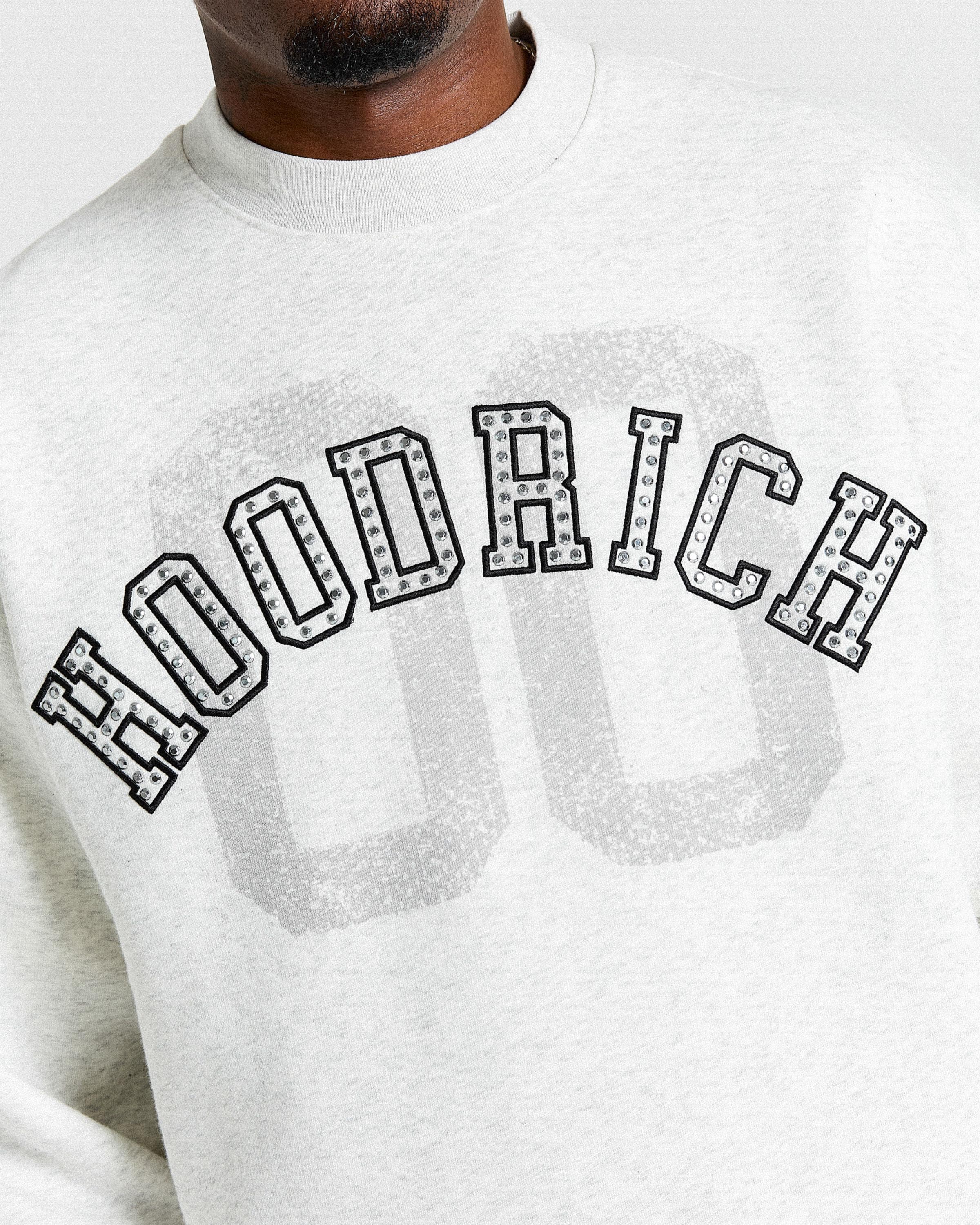 Rivet Oversized Sweatshirt - Heather Grey/Black 3