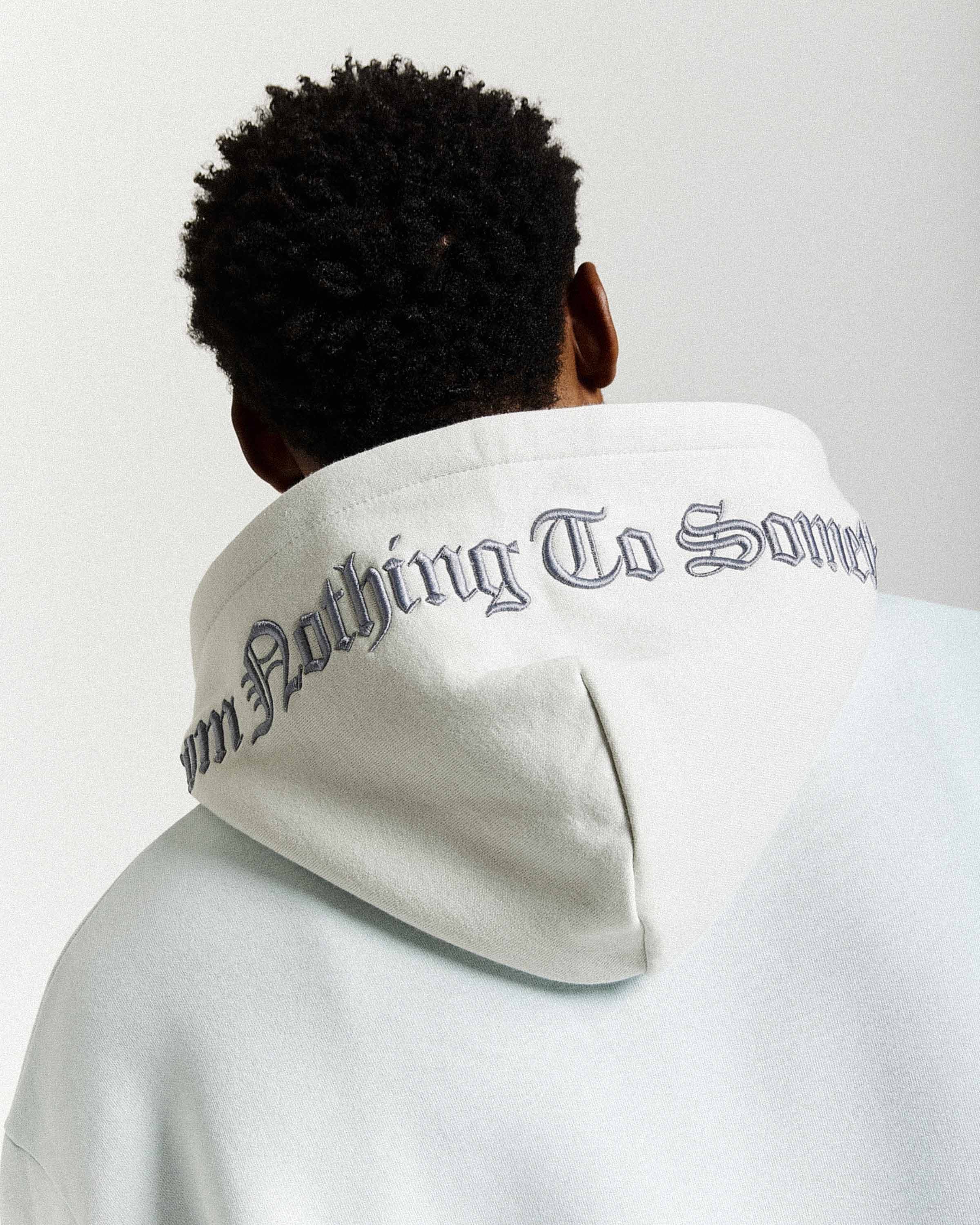 Inkline Oversized Hoodie - Grey/White 2