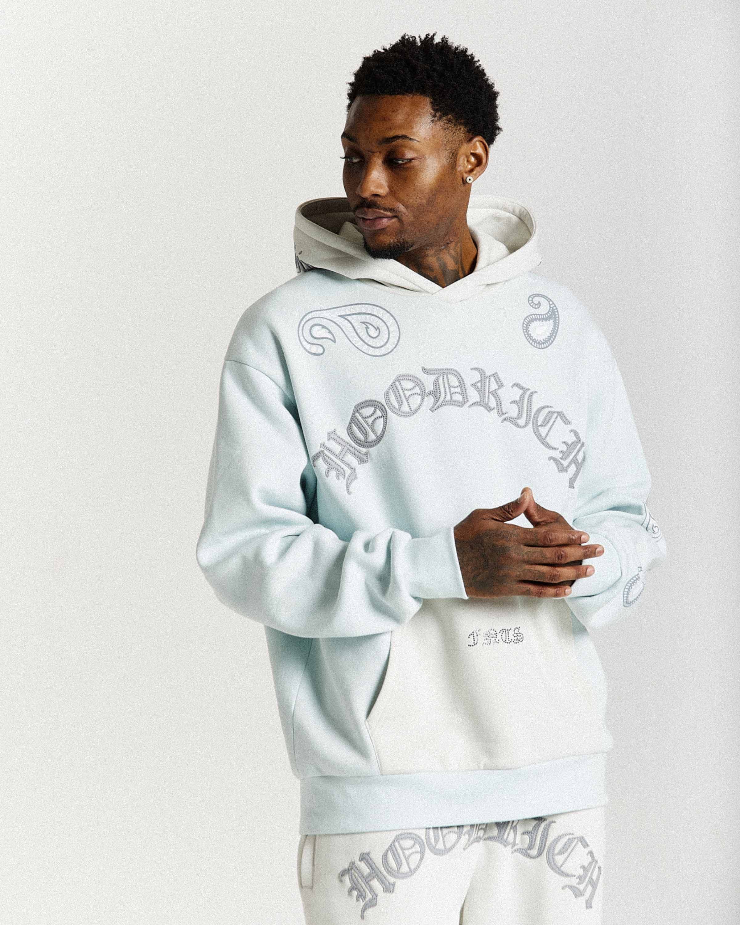 Inkline Oversized Hoodie - Grey/White by Hoodrich