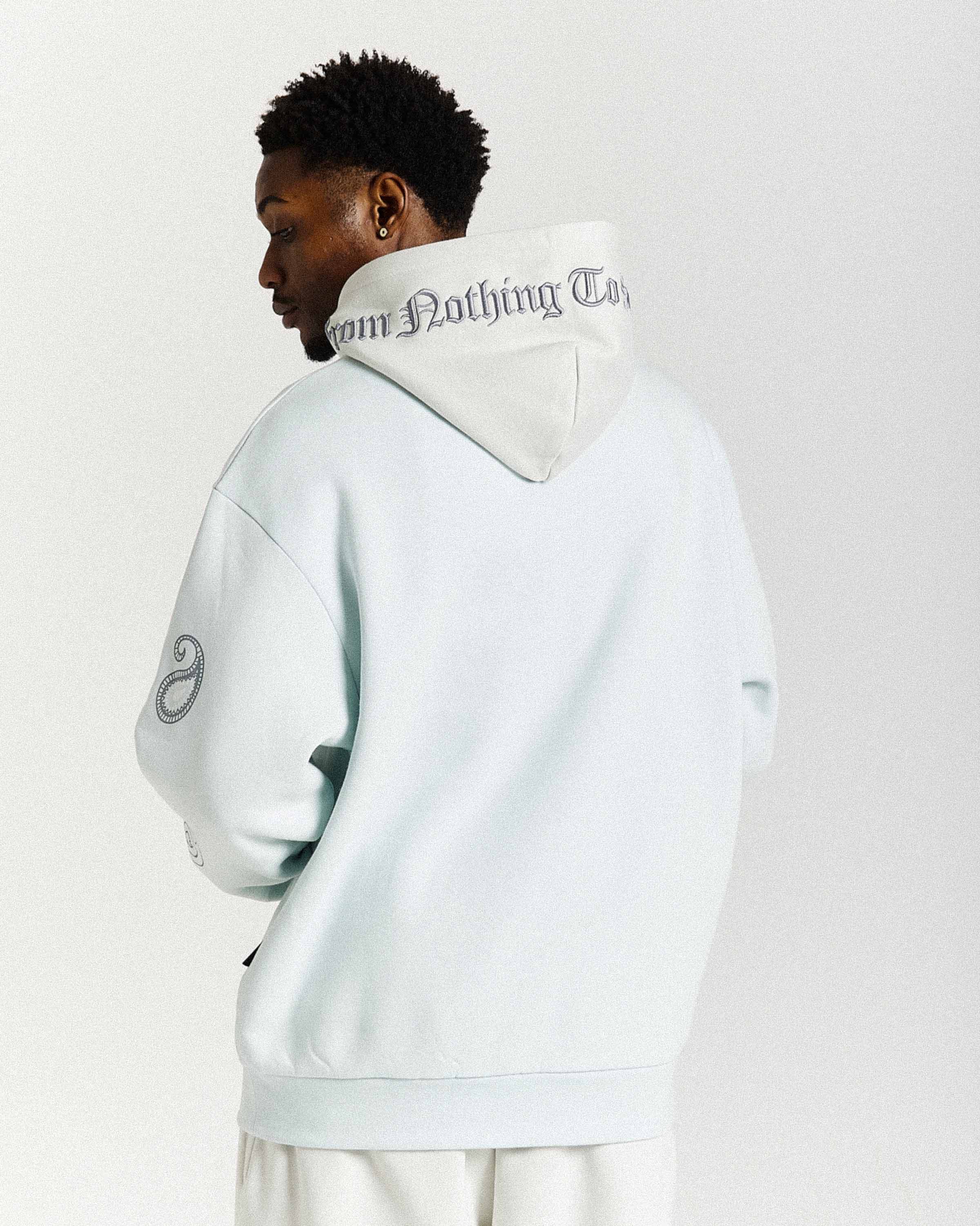 Inkline Oversized Hoodie - Grey/White 4
