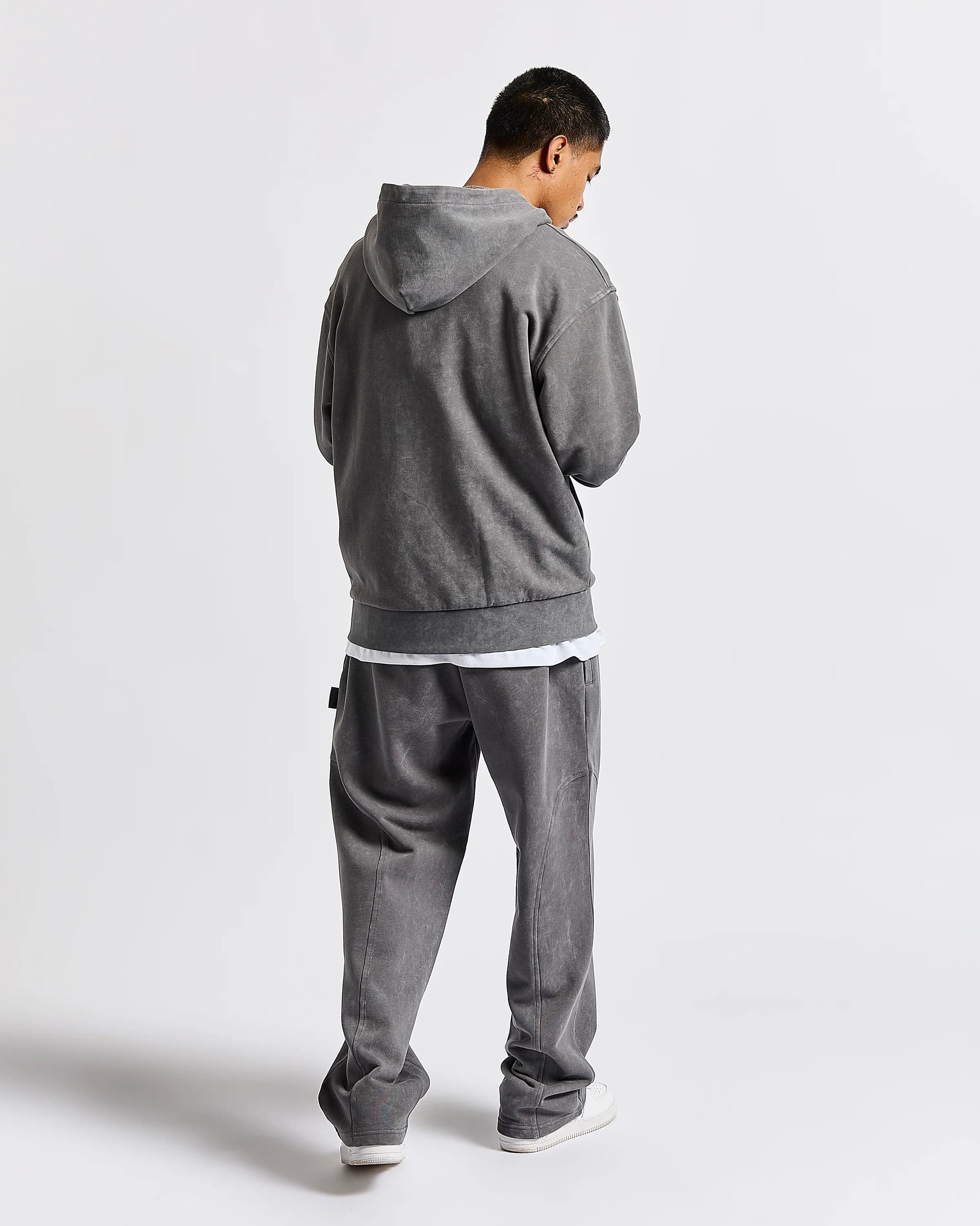 Cursed Oversized Wide Leg Jogger - Grey Wash/Black 7