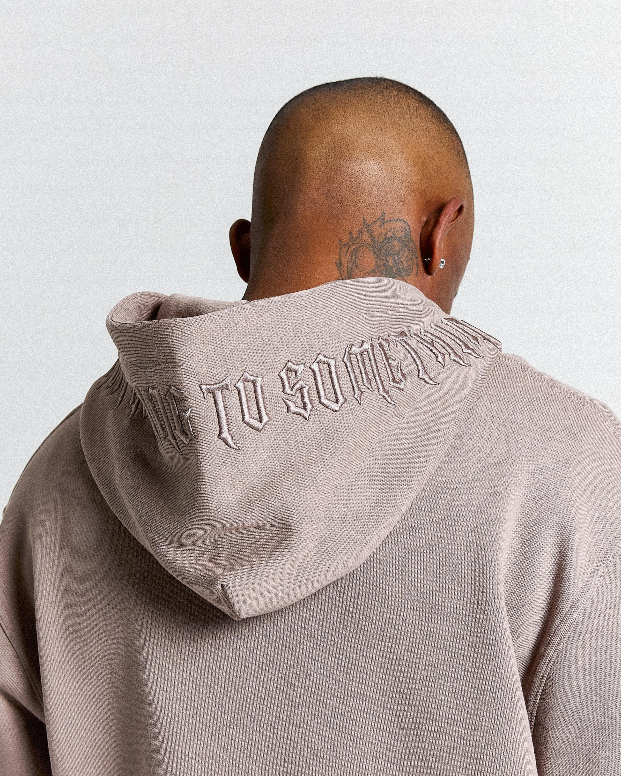 Ritual Oversized Zip Hoodie - Brown/White/Black 3