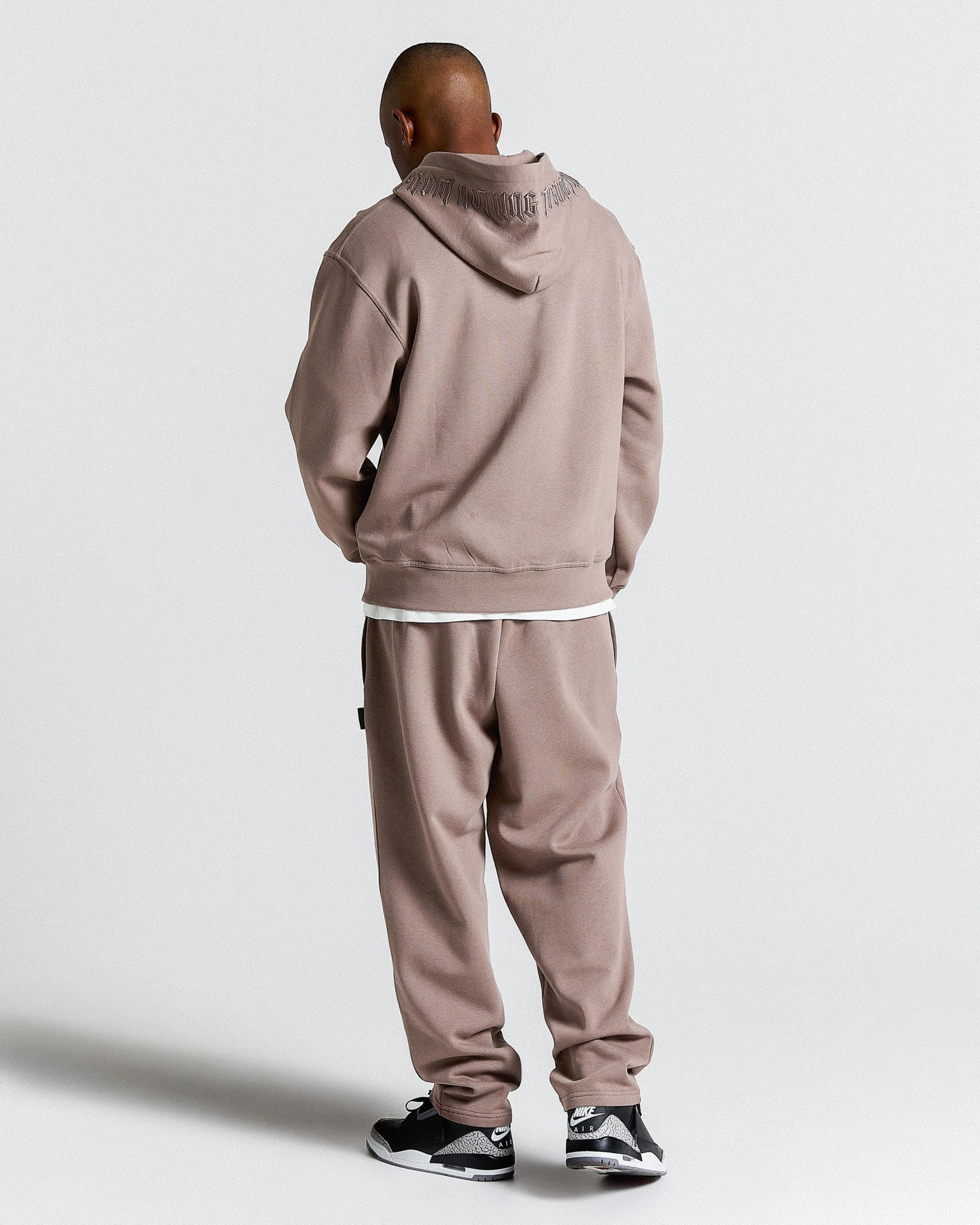 Ritual Oversized Zip Hoodie - Brown/White/Black 7