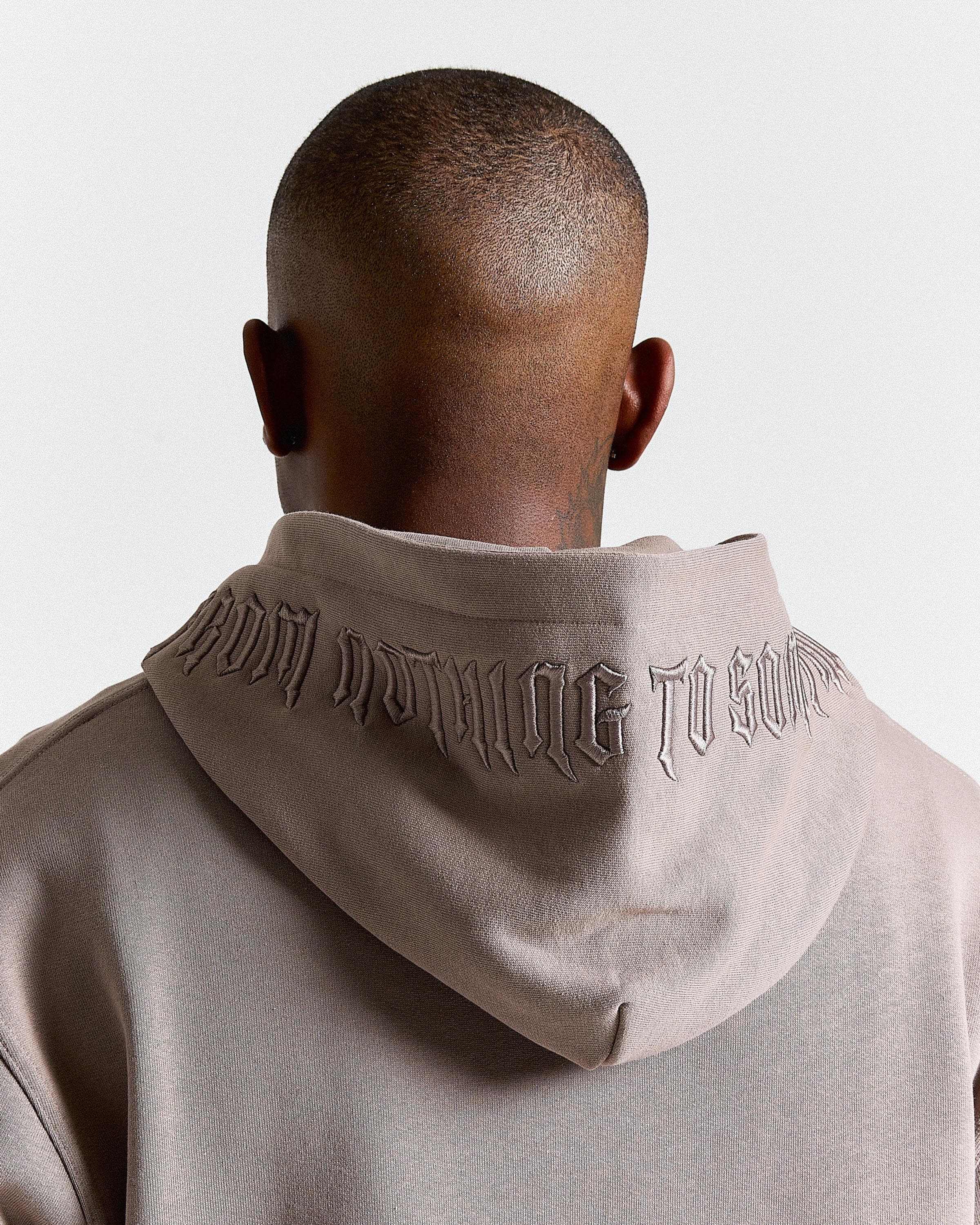 Ritual Oversized Zip Hoodie - Brown/White/Black 8