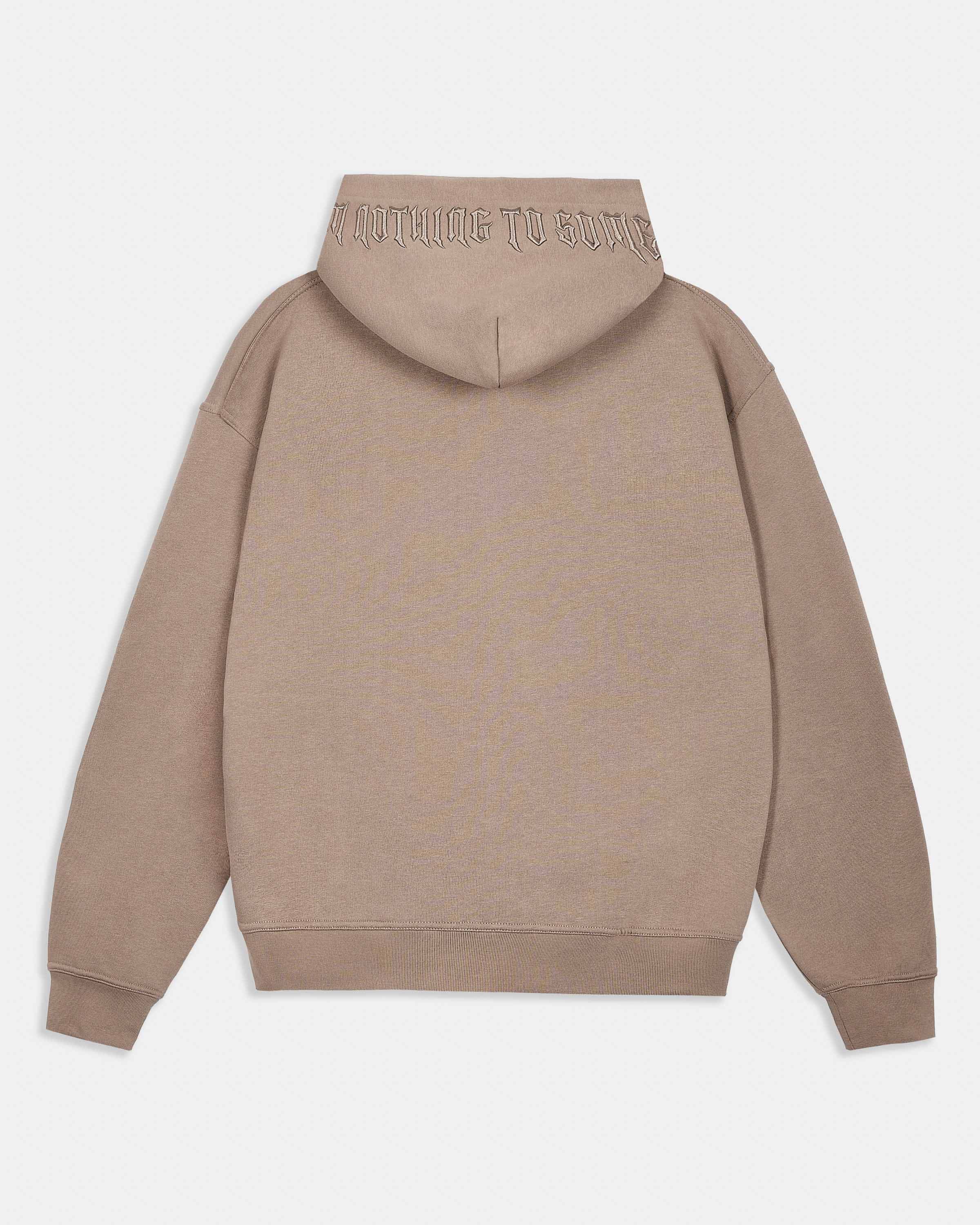Ritual Oversized Zip Hoodie - Brown/White/Black 10