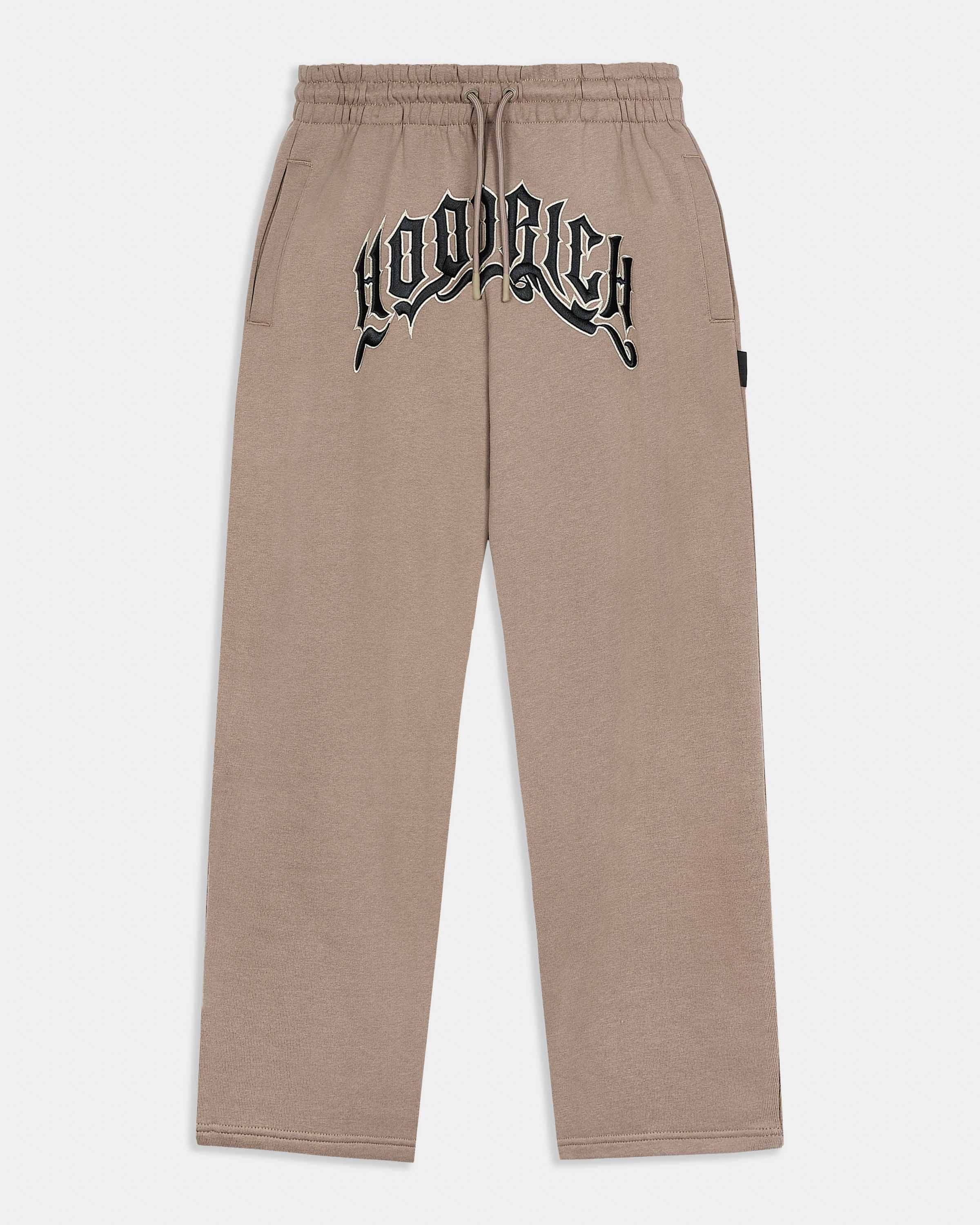 Ritual Oversized Open Hem Joggers - Brown/White/Black 2