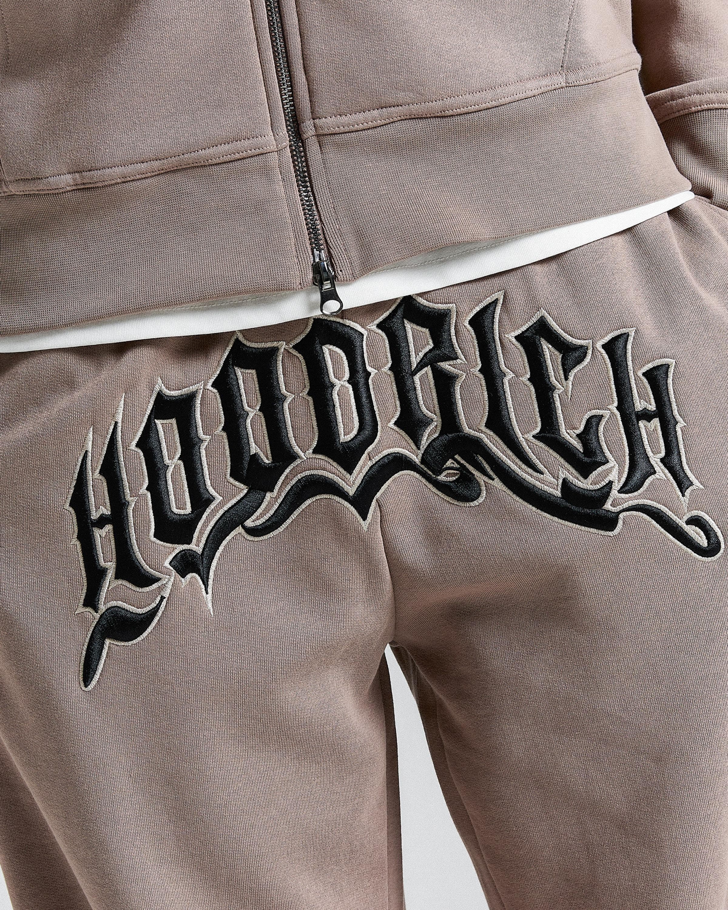 Ritual Oversized Open Hem Joggers - Brown/White/Black 4