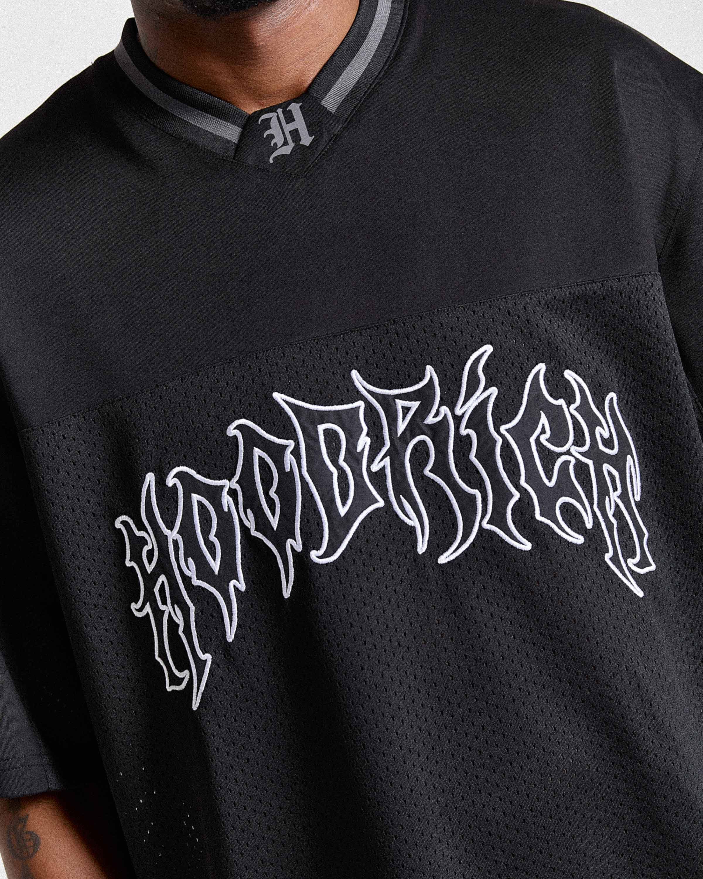 Spectral Oversized Mesh Jersey - Black/White 8