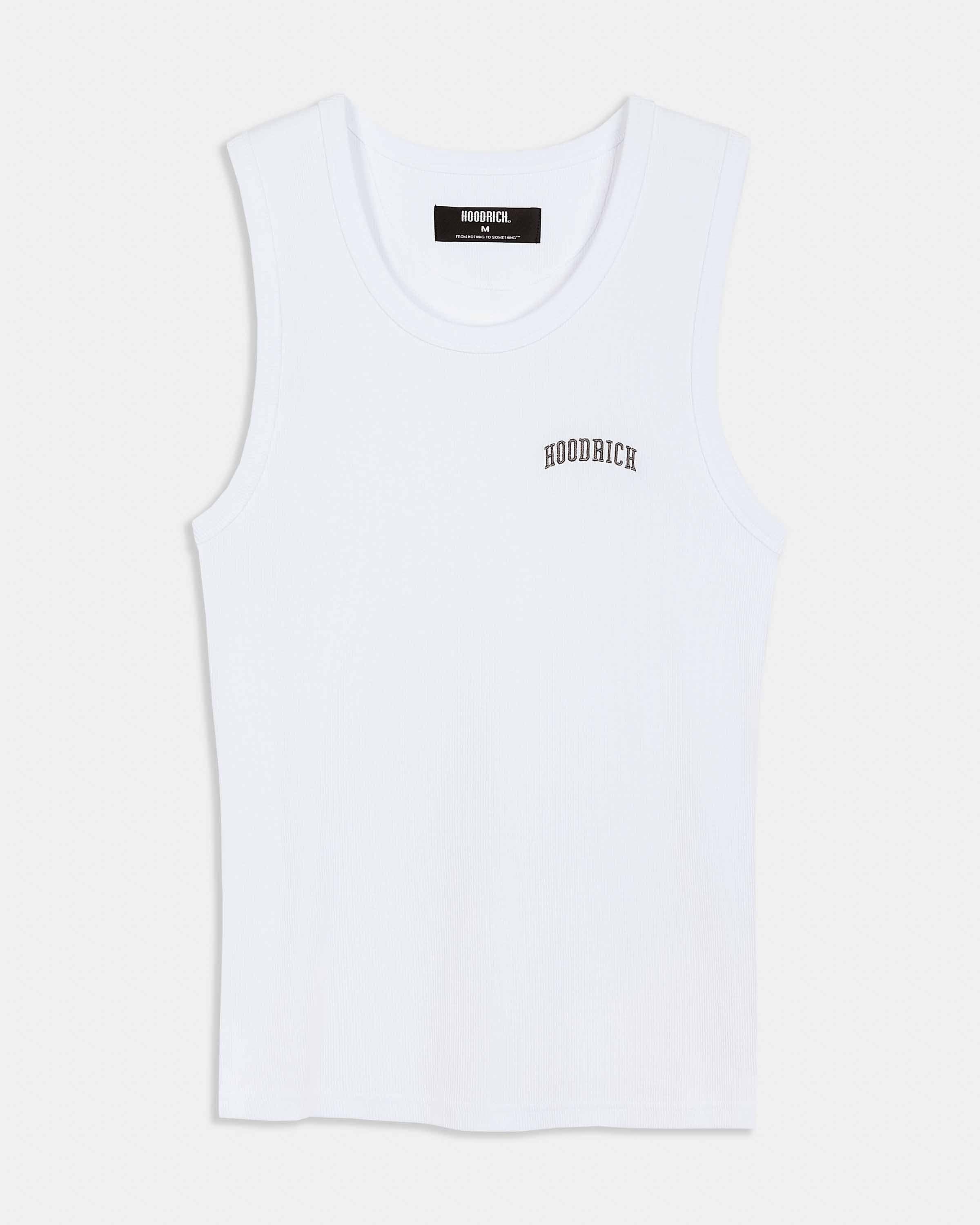 Varsite Ribbed Vest - White/Grey 2