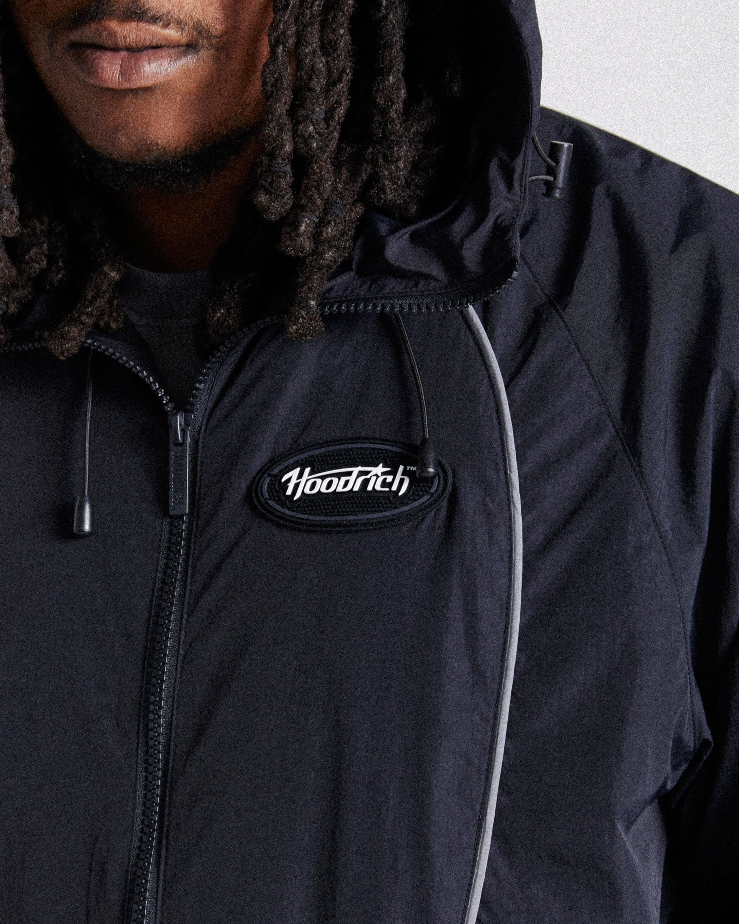 Cypher Woven Jacket - Black/Reflective by Hoodrich