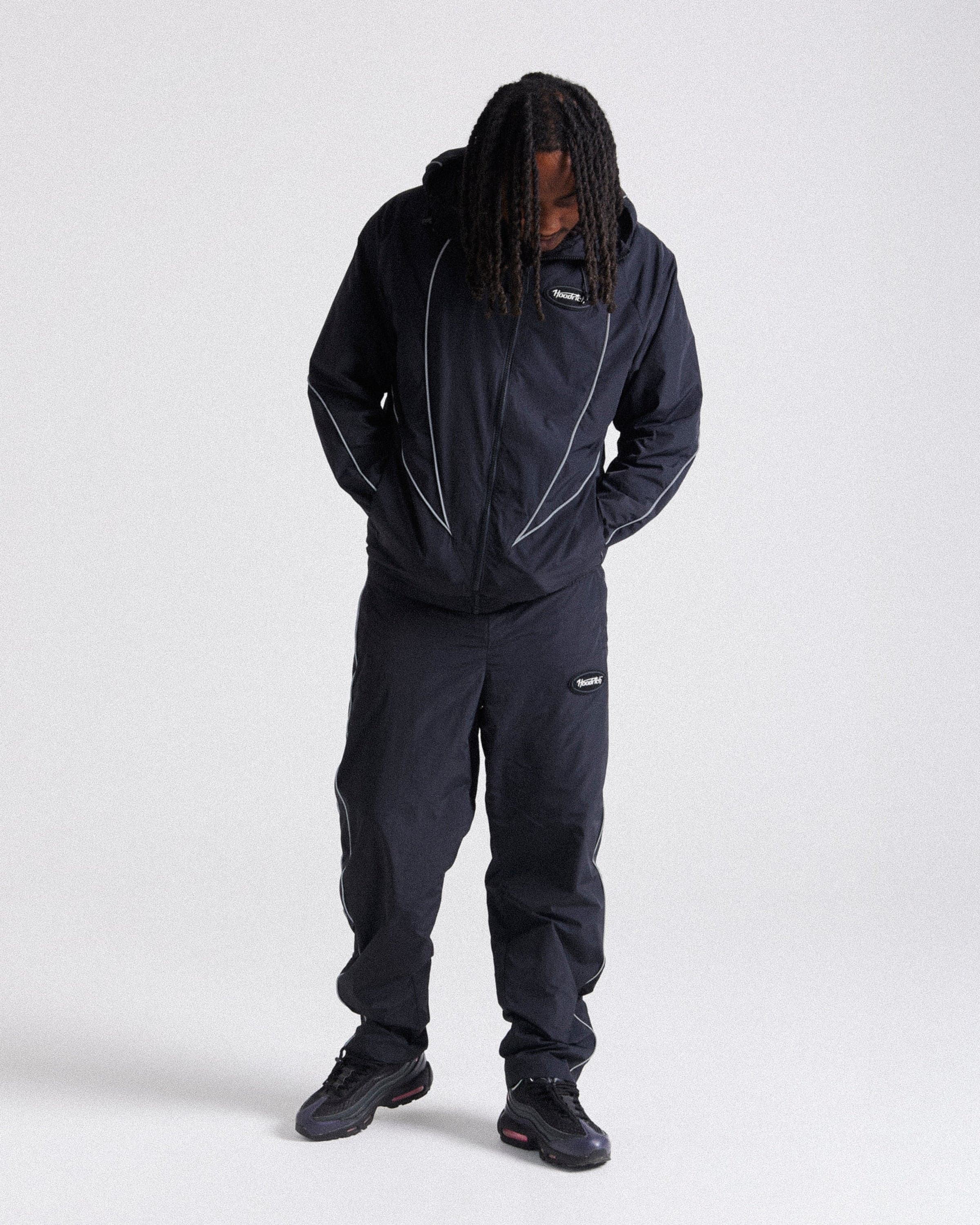 Cypher Woven Jacket - Black/Reflective by Hoodrich
