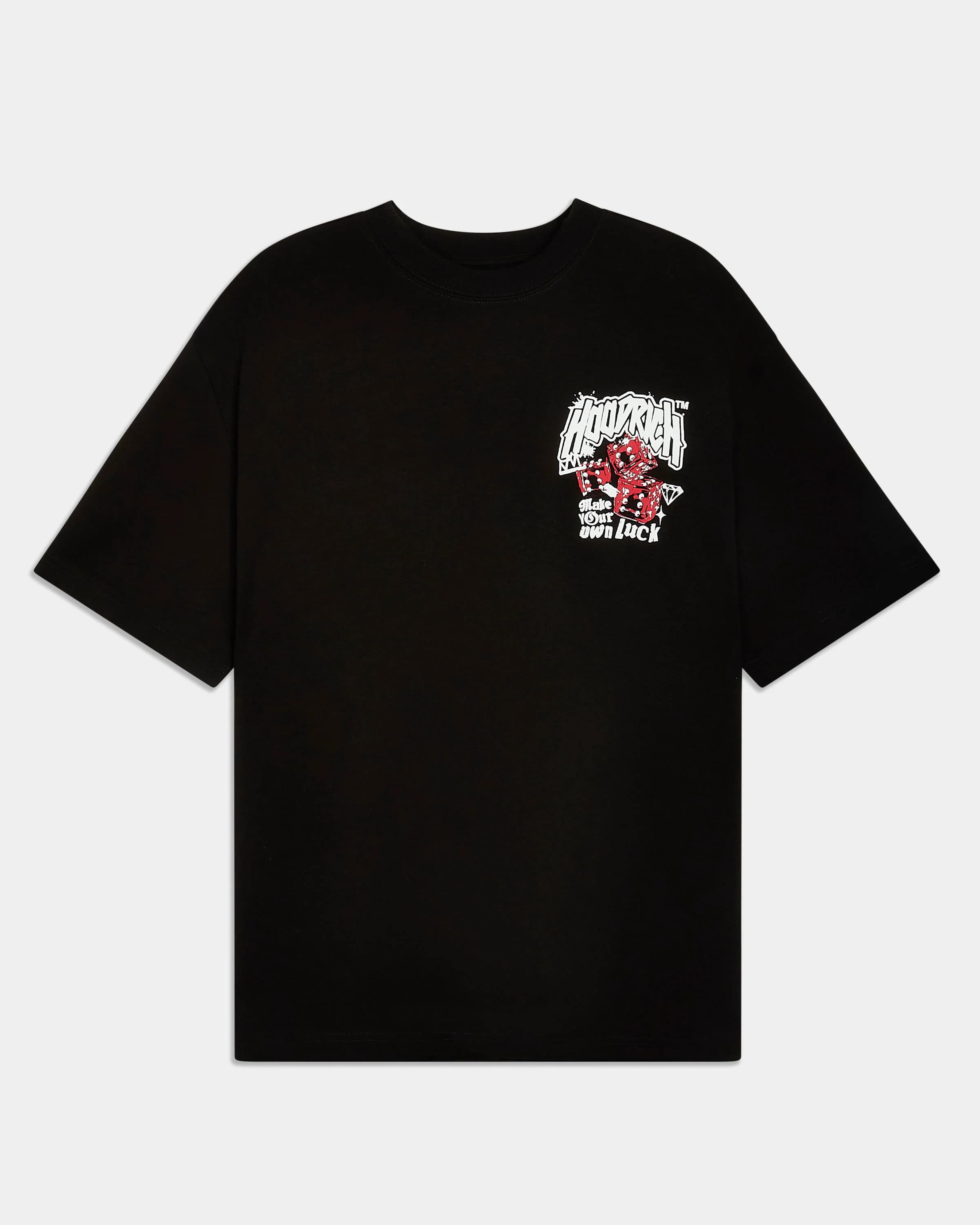 Fortune Oversized T-Shirt - Black/White/Red 3