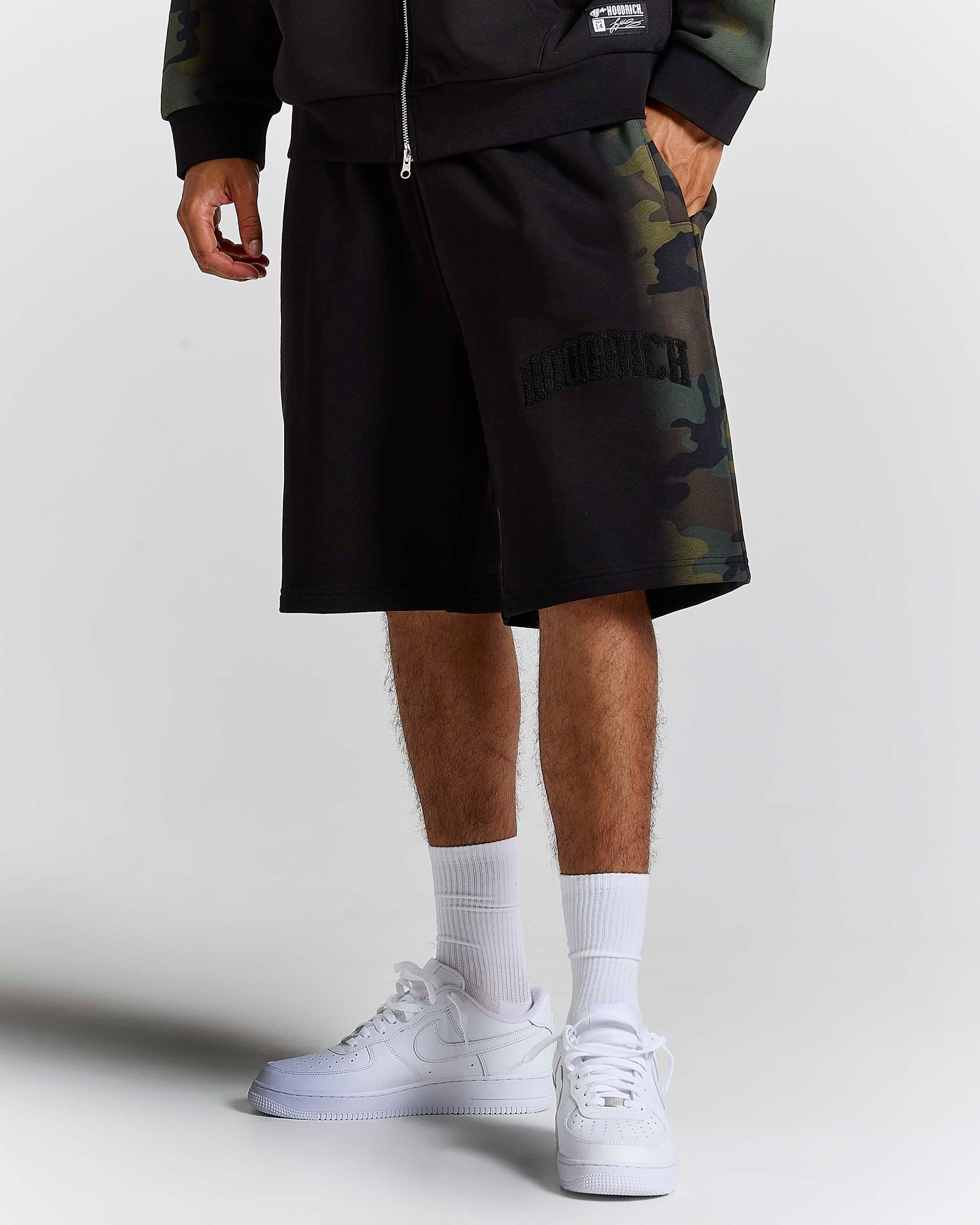 Shade Jog Shorts - Black Camo by Hoodrich