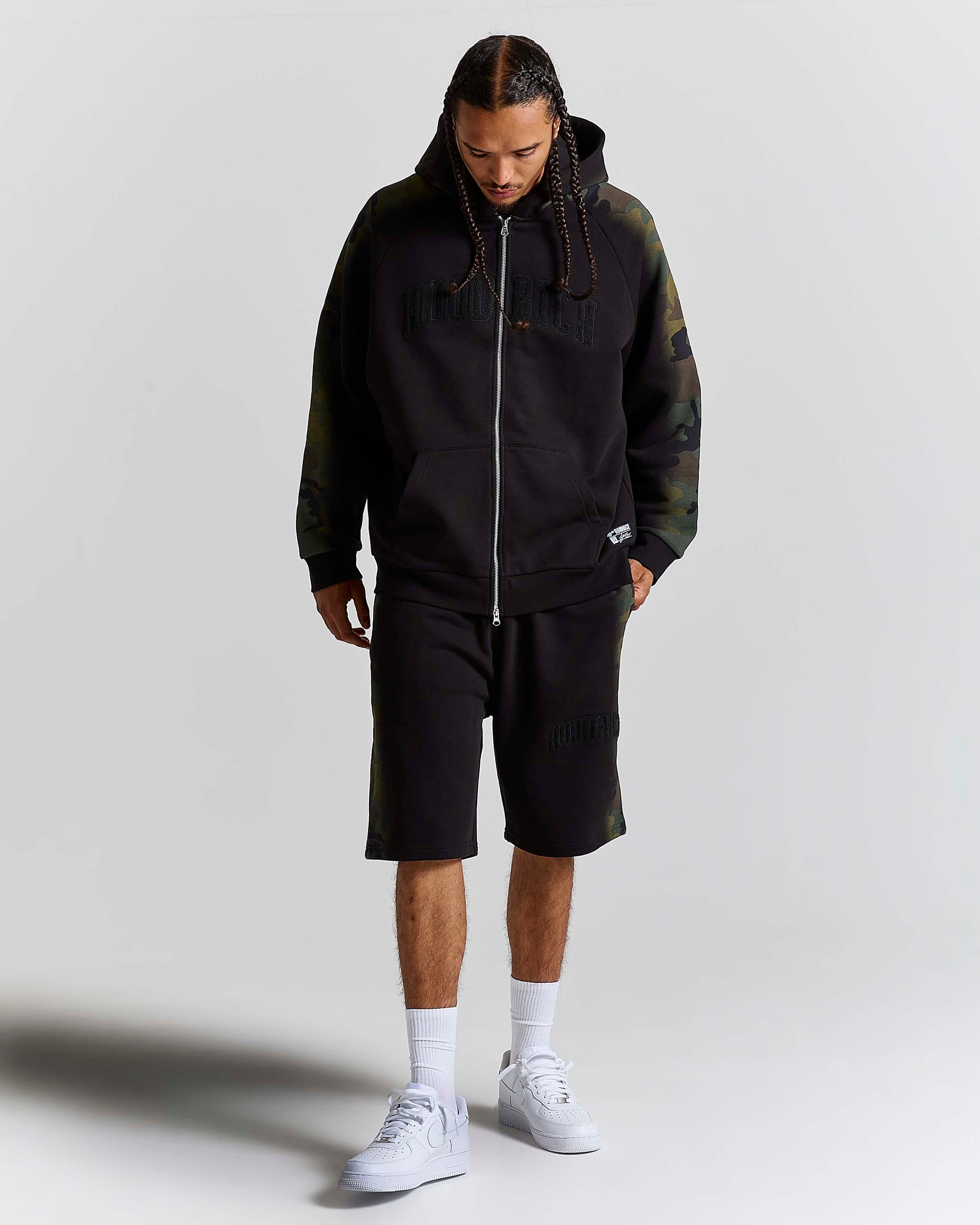Shade Jog Shorts - Black Camo by Hoodrich