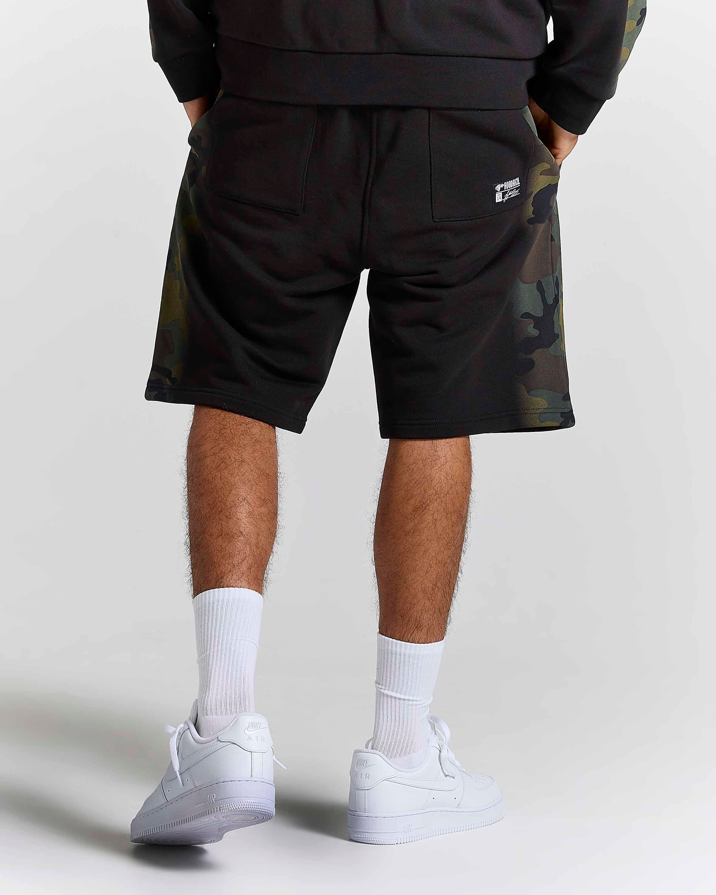 Shade Jog Shorts - Black Camo by Hoodrich