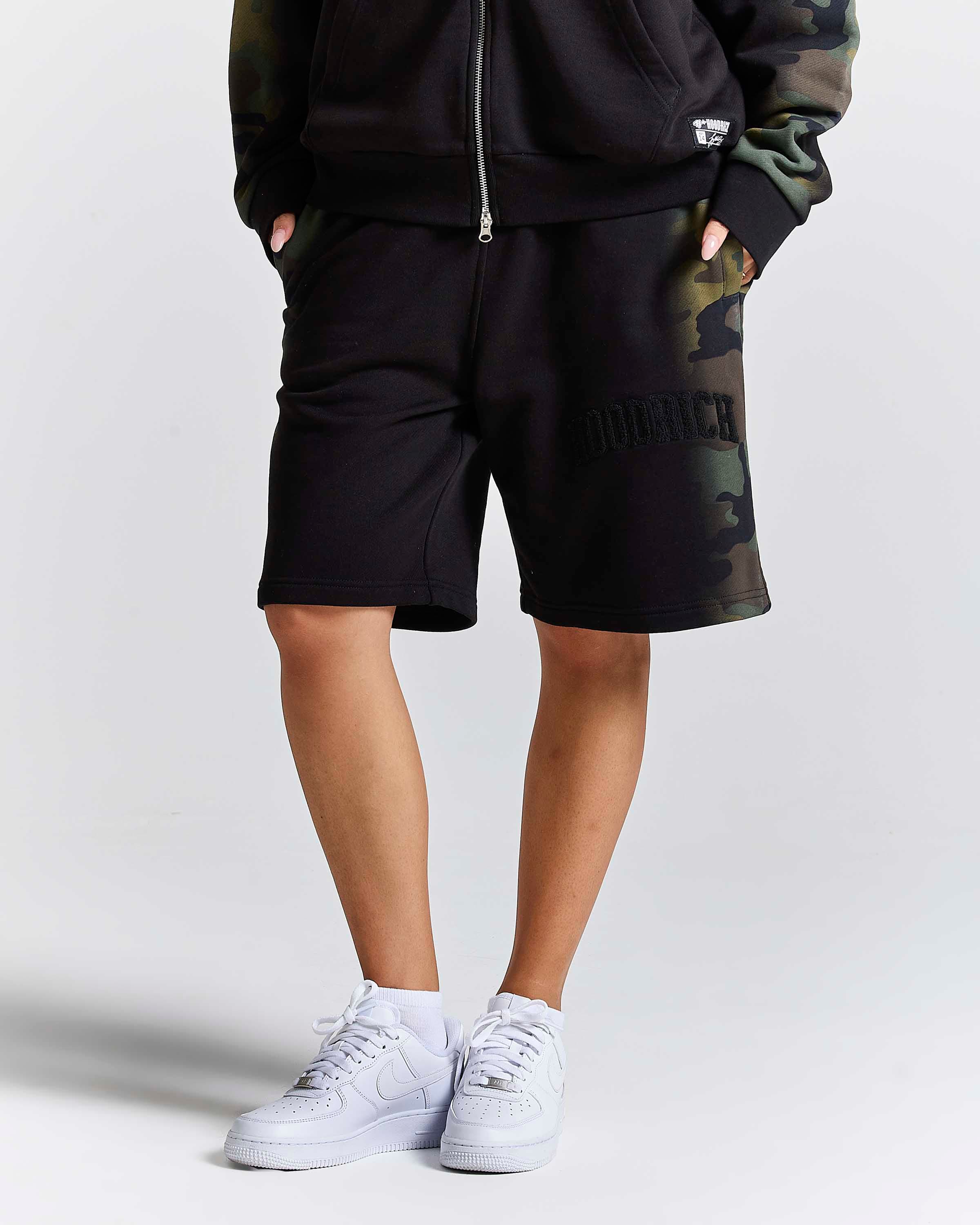 Shade Jog Shorts - Black Camo by Hoodrich