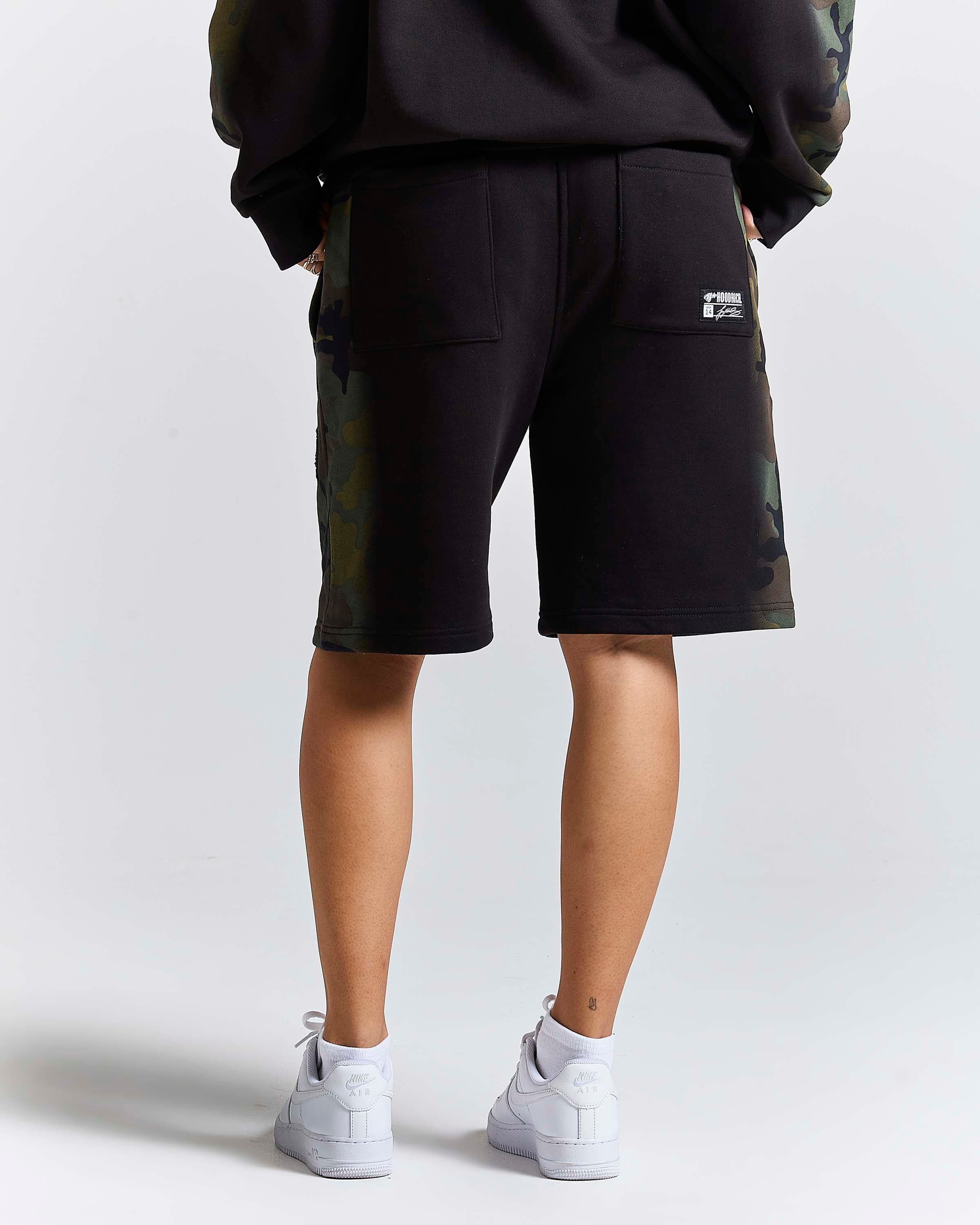 Shade Jog Shorts - Black Camo by Hoodrich