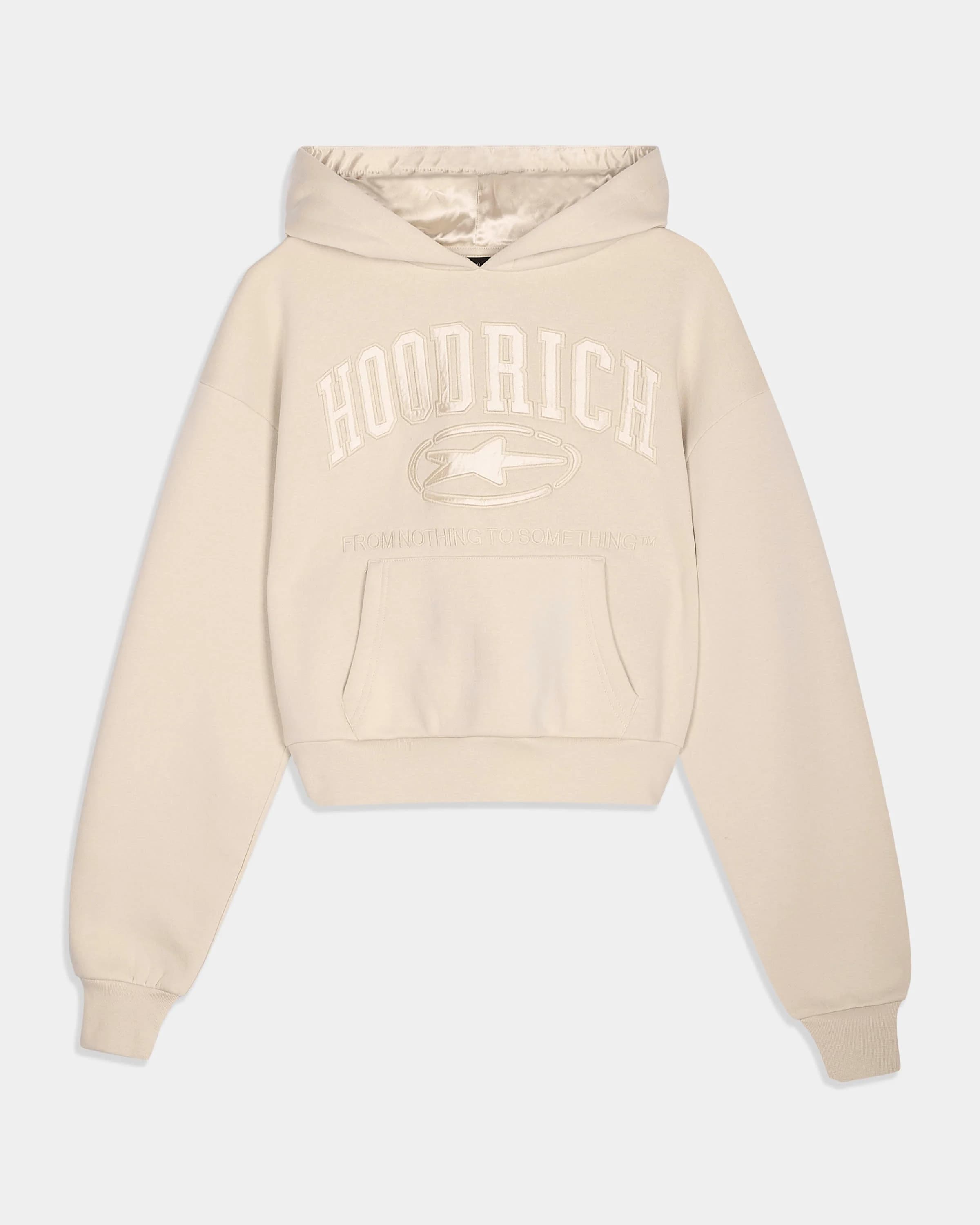 Women's Aegis Cropped Hoodie - Stone 2