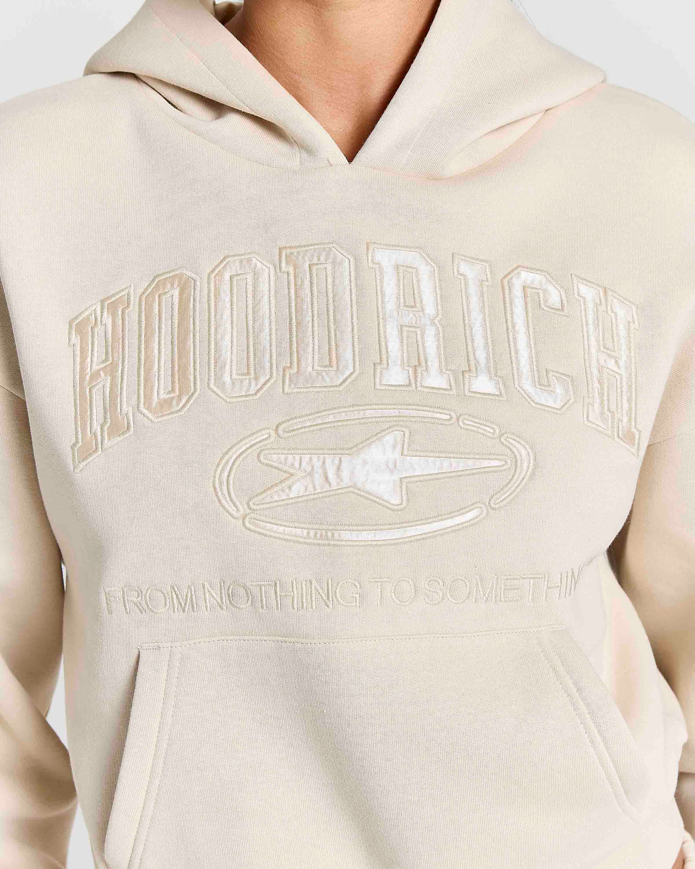 Women's Aegis Cropped Hoodie - Stone 7