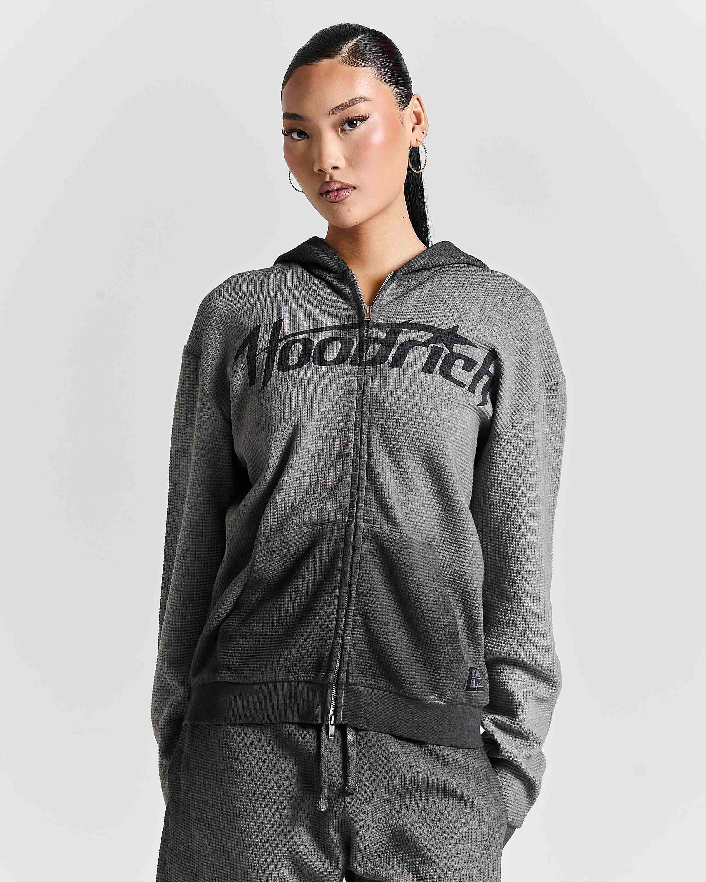 Fuel Zip Through Hoodie - Grey/Black 9