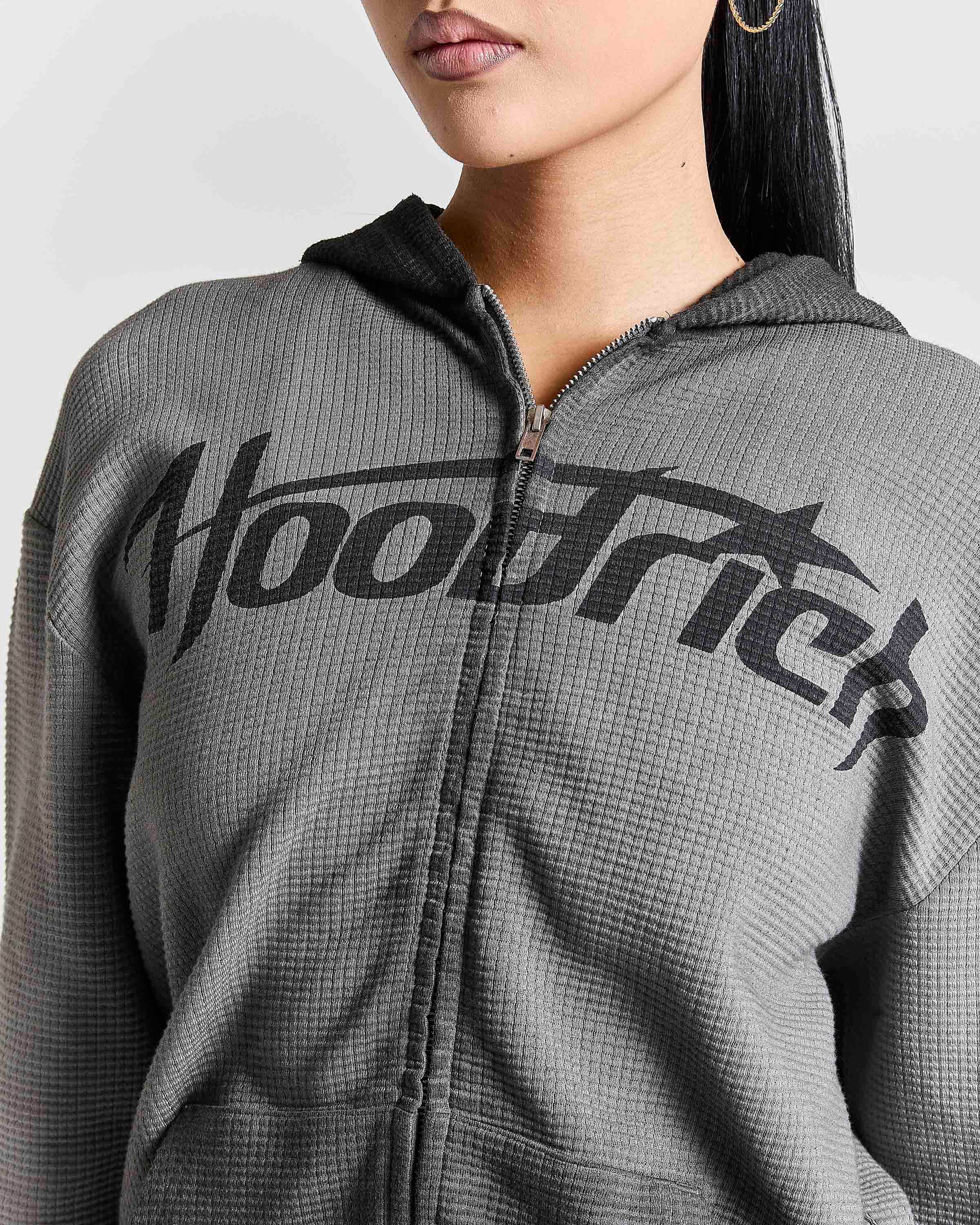 Fuel Zip Through Hoodie - Grey/Black 11