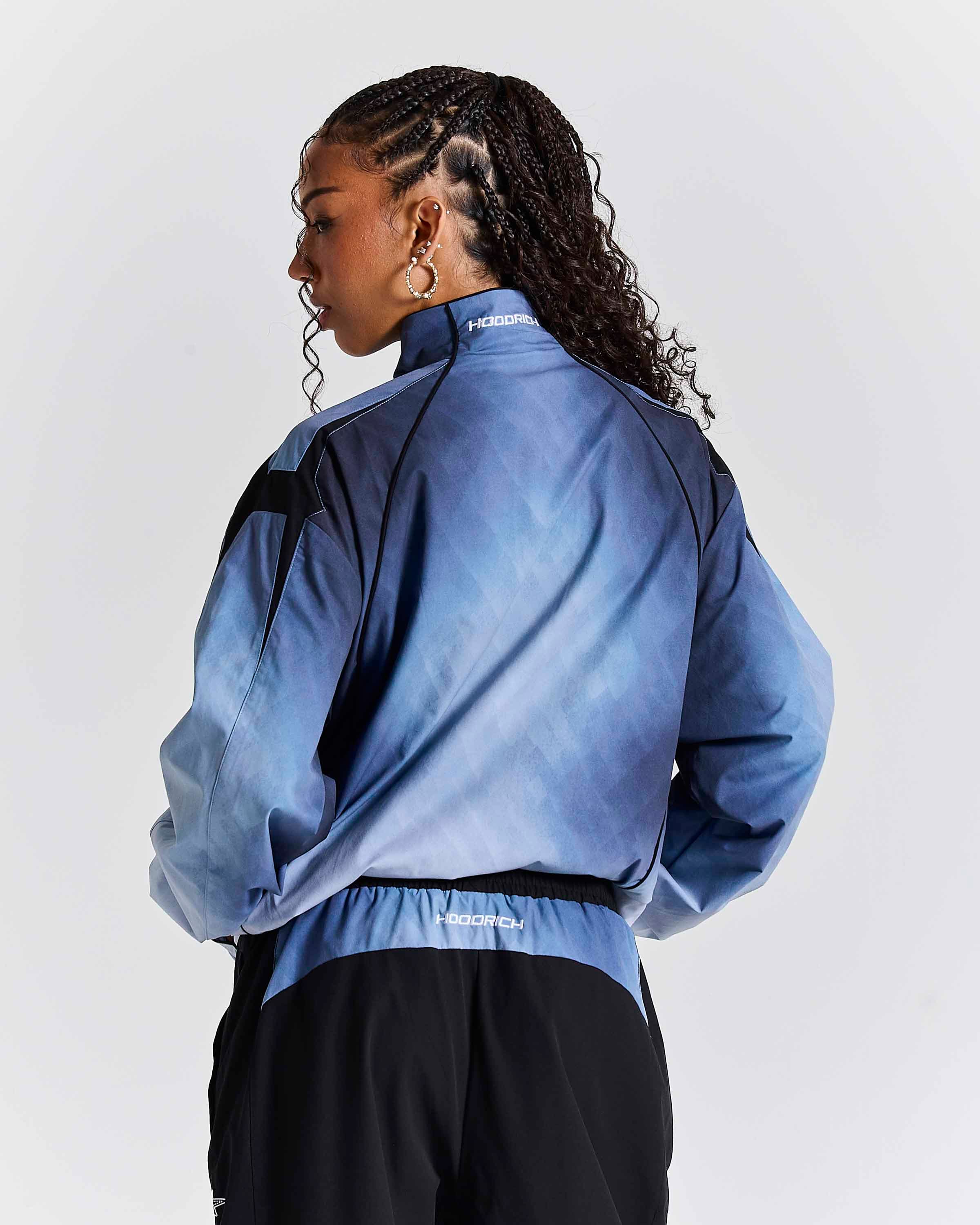 Frame Infra Football Shell Jacket - Black/Blue 10