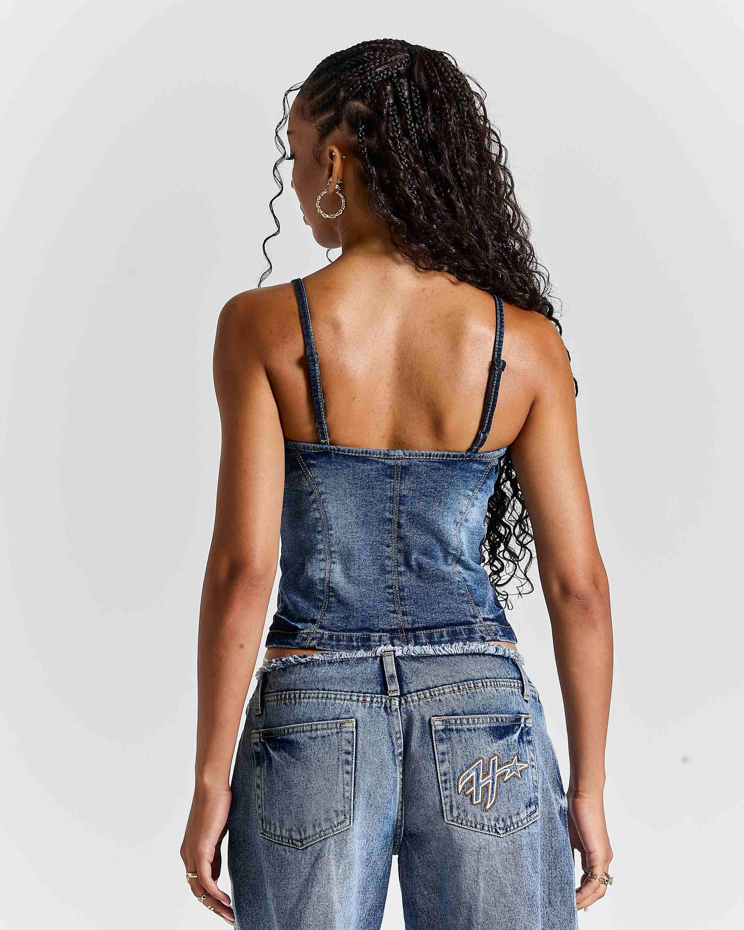 Heritage Denim Corset Top - Blue Wash 3