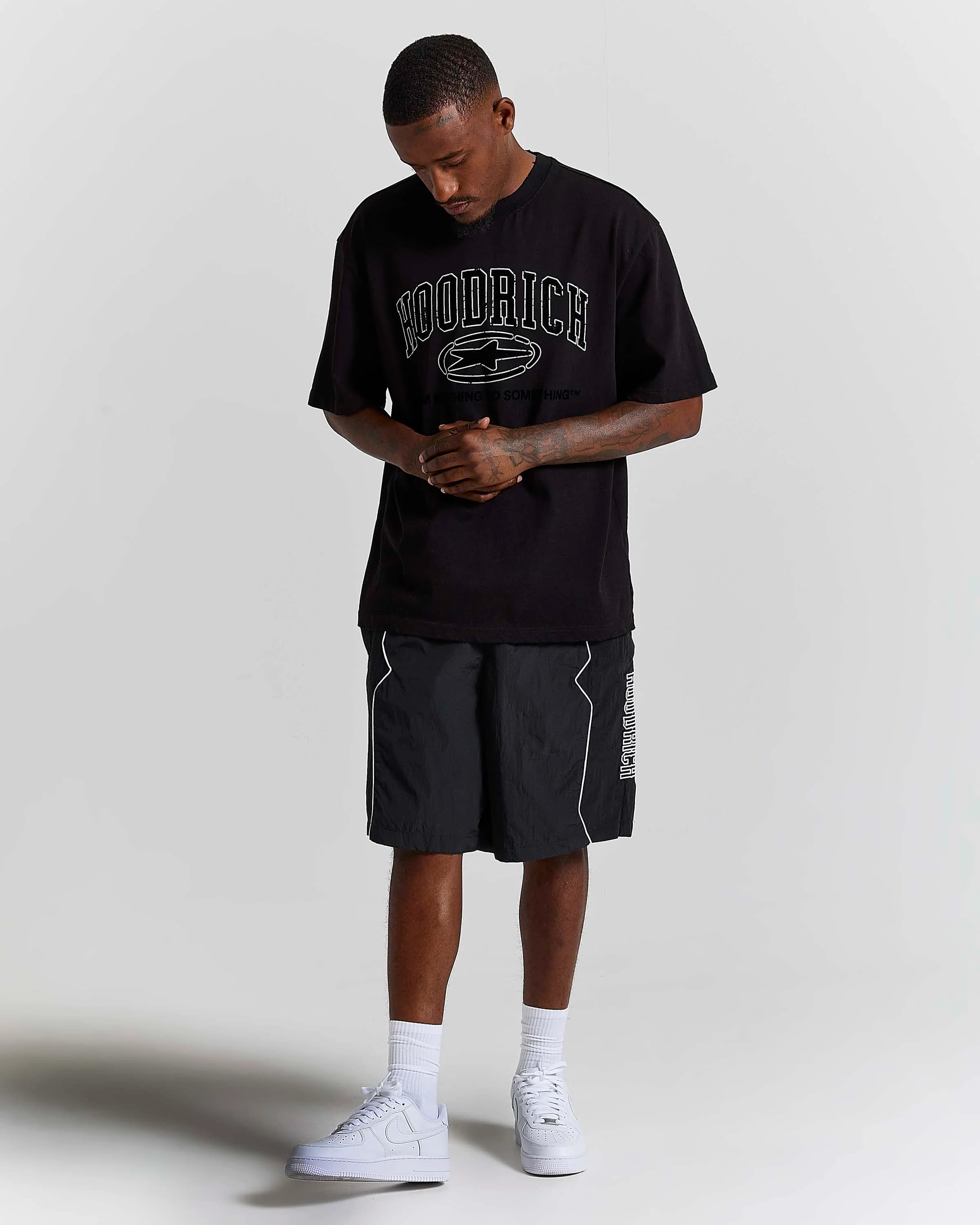 Chaser H Panel Shorts - Black by Hoodrich