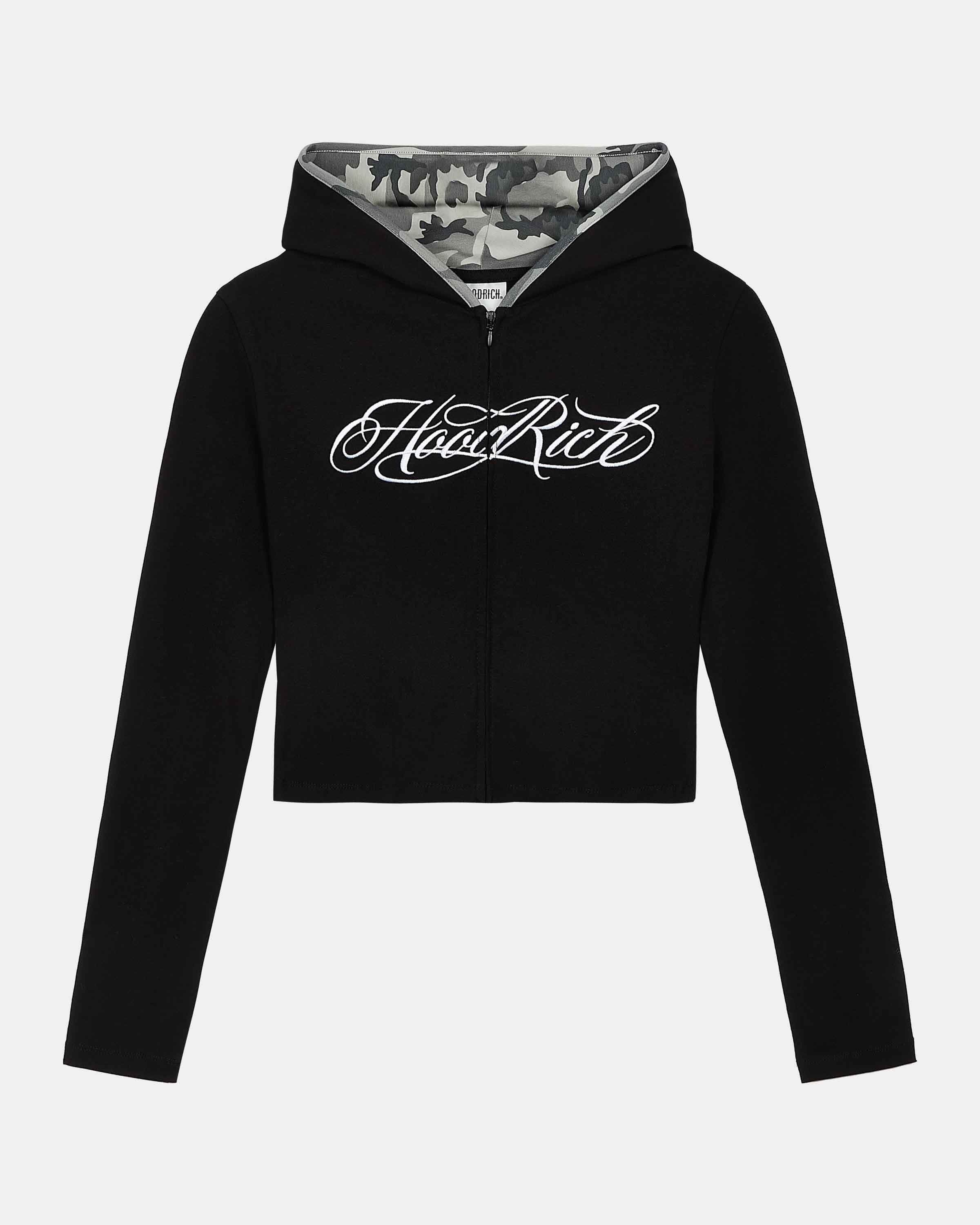 Kai Camo Fitted Zip Hoodie - Black/Camo/White 3