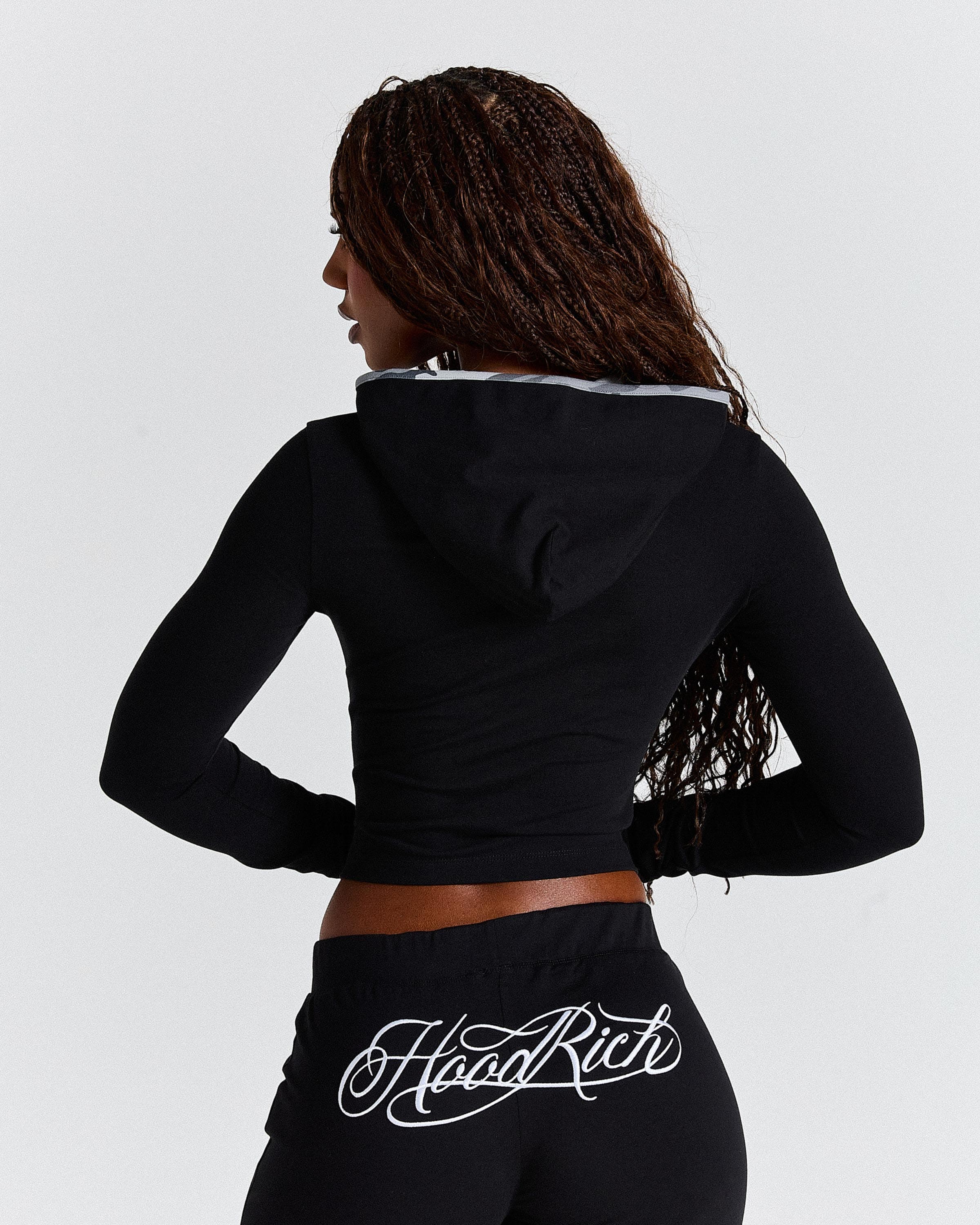 Kai Camo Fitted Zip Hoodie - Black/Camo/White 2