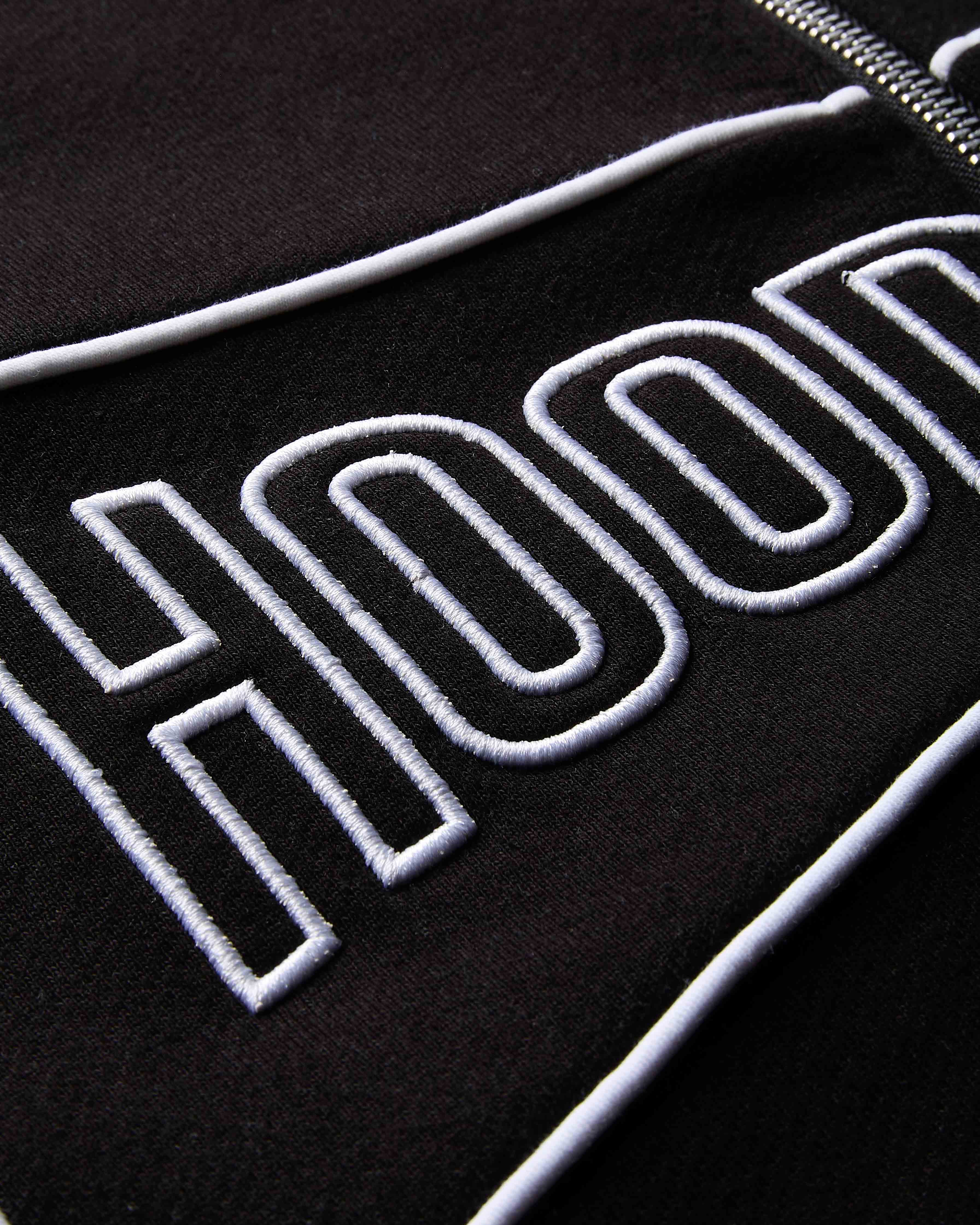 Trace Zip Relaxed Fit Hoodie - Black 12