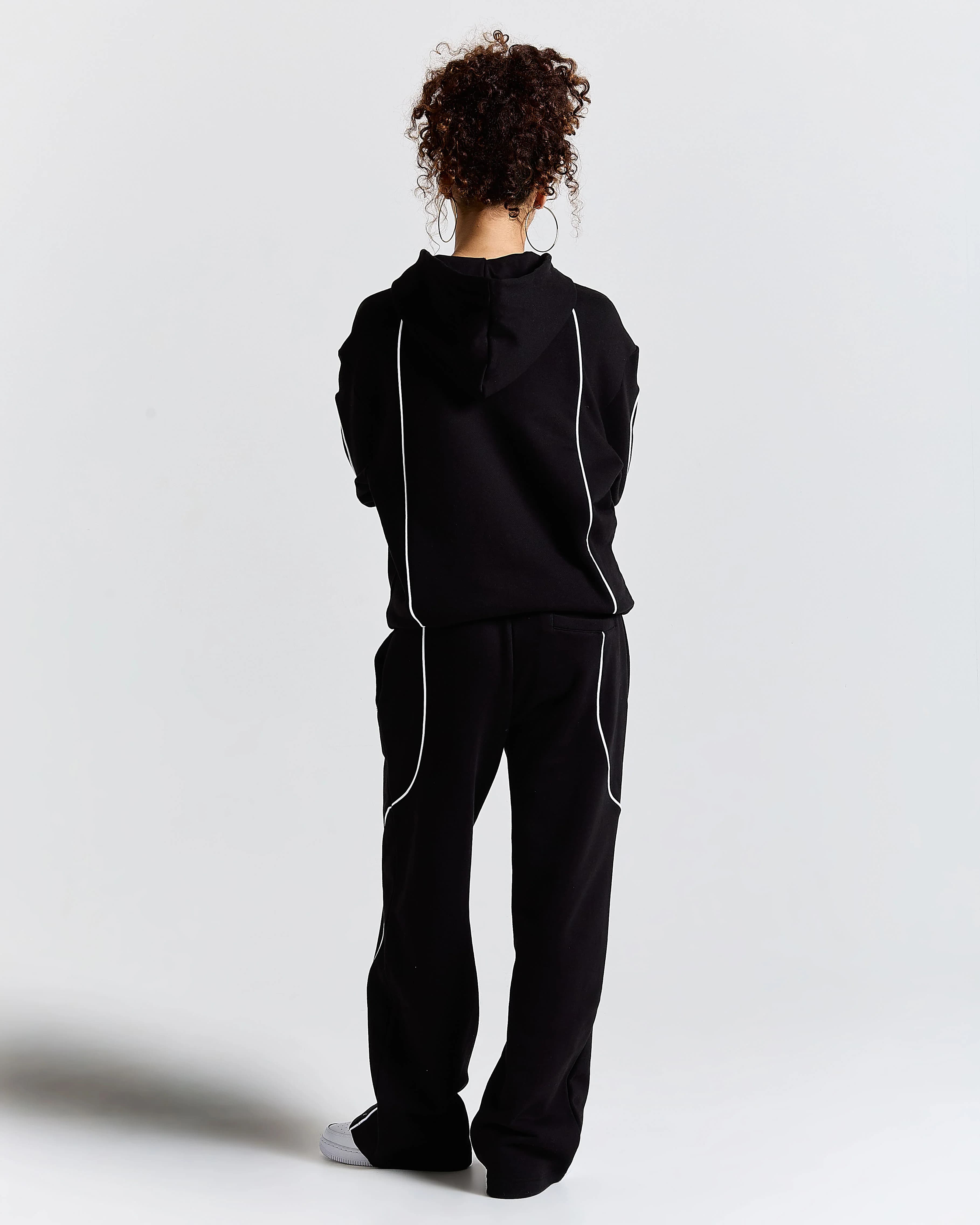 Trace Zip Relaxed Fit Hoodie - Black 20