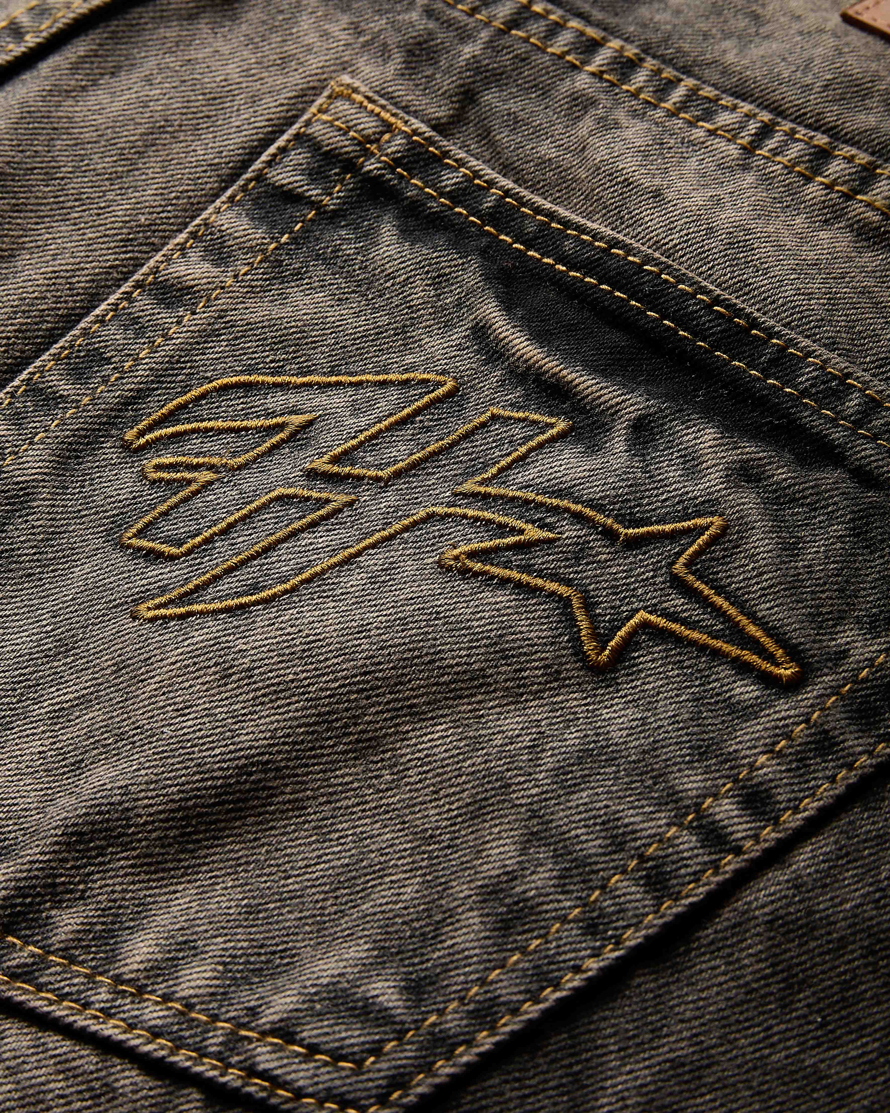 Shadow Rust Denim Carpenter Jorts - Black Wash by Hoodrich