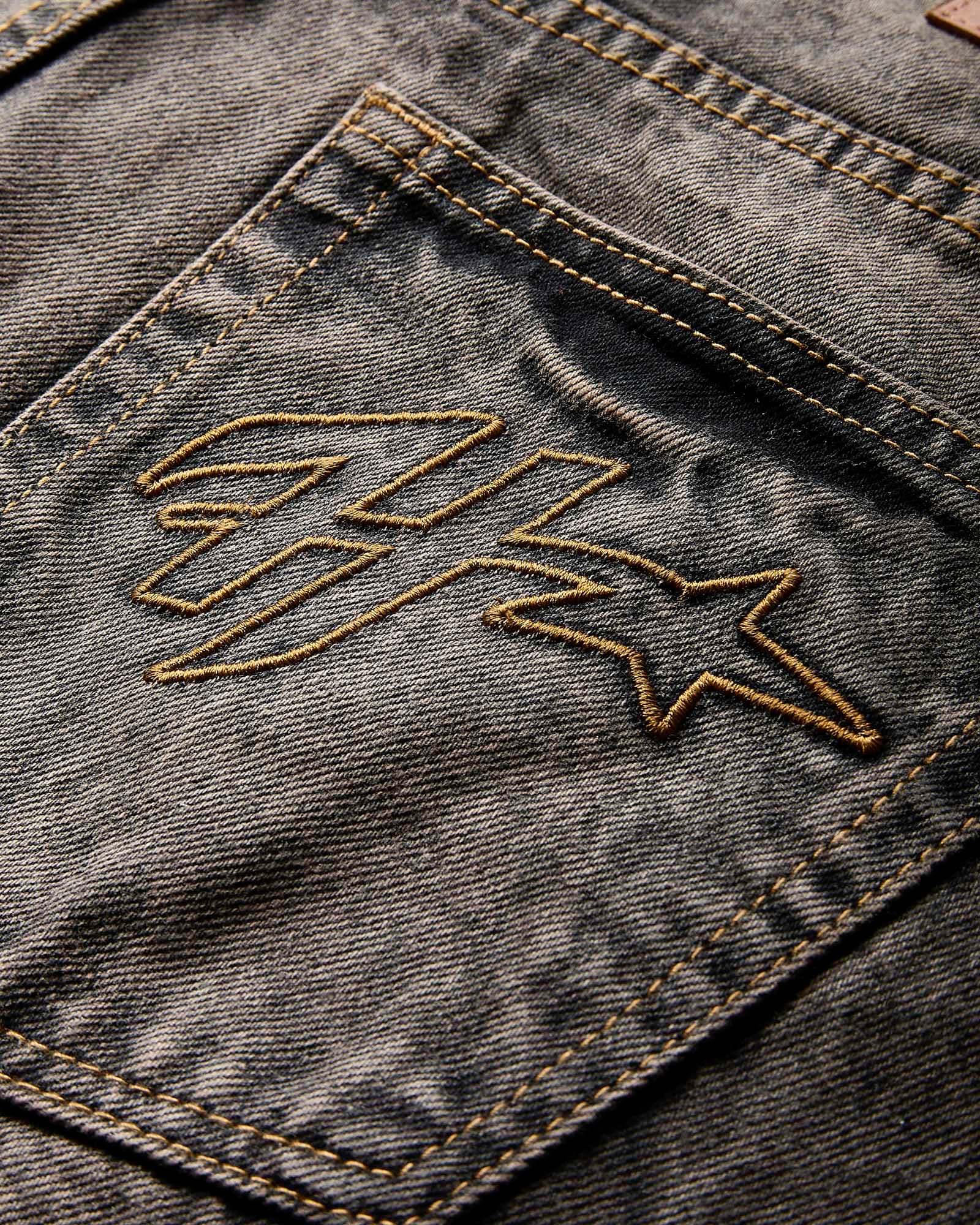 Shadow Rust Denim Carpenter Jorts - Black Wash by Hoodrich