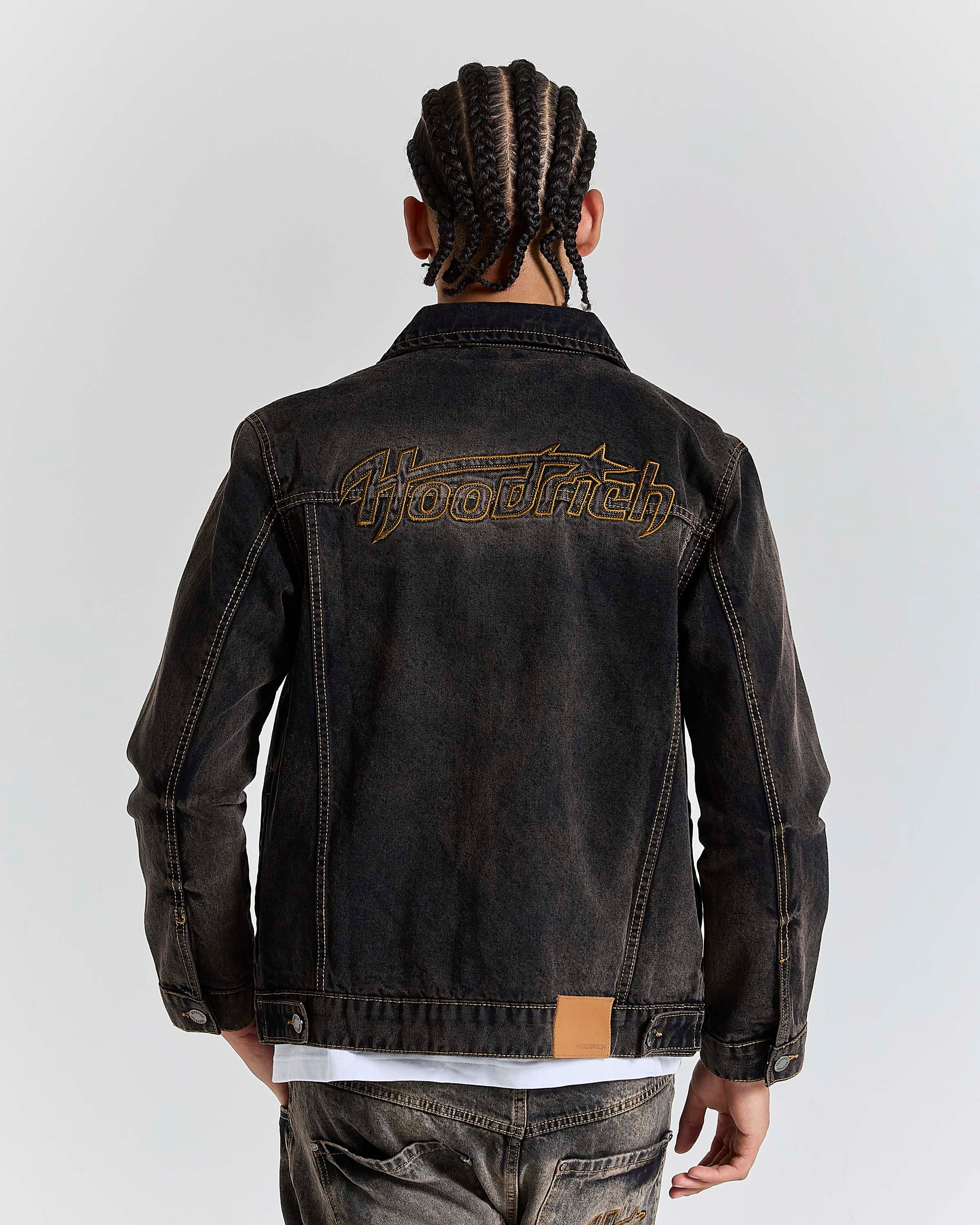 Shadow Rust Denim Trucker Jacket - Black Wash 2