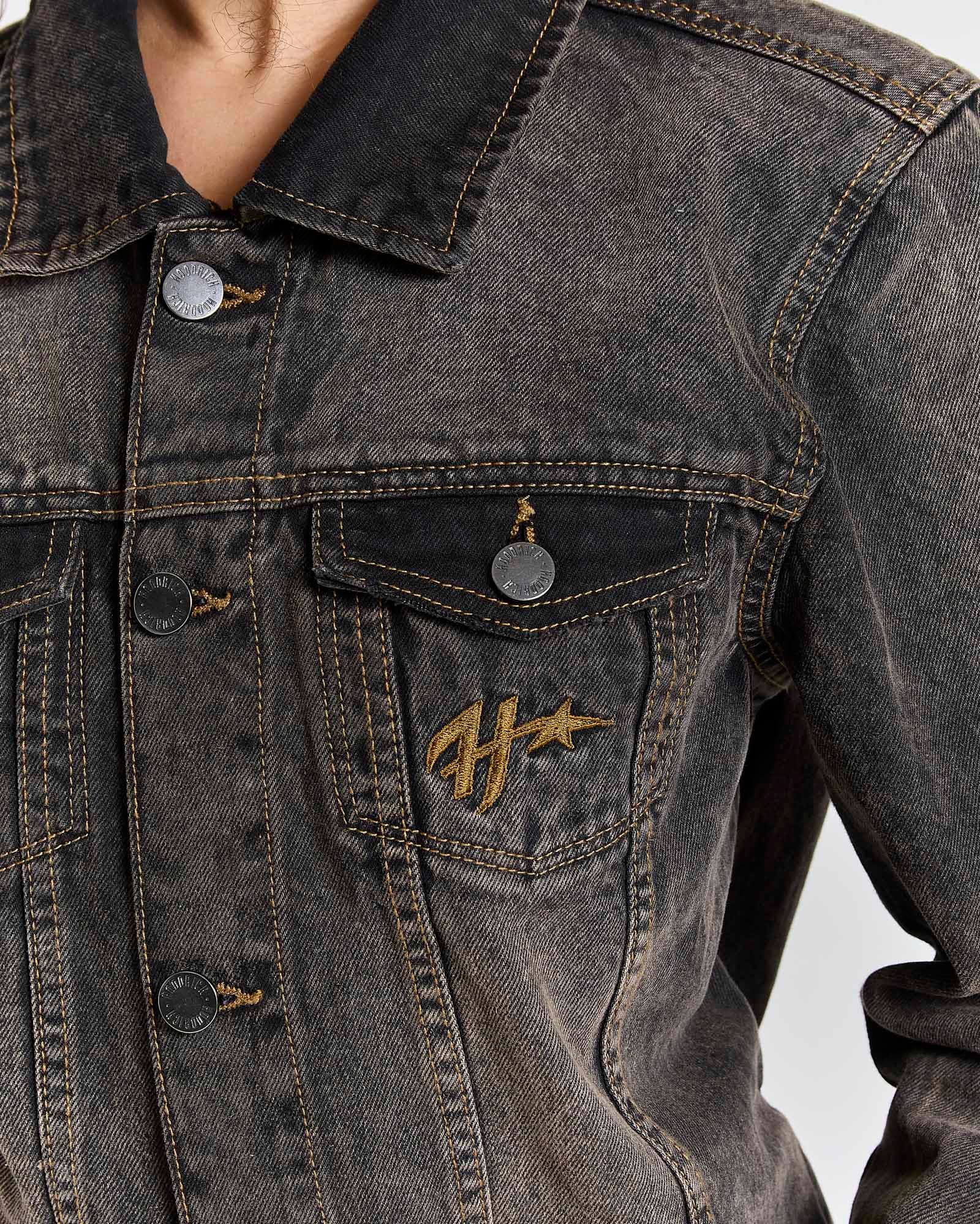 Shadow Rust Denim Trucker Jacket - Black Wash 16