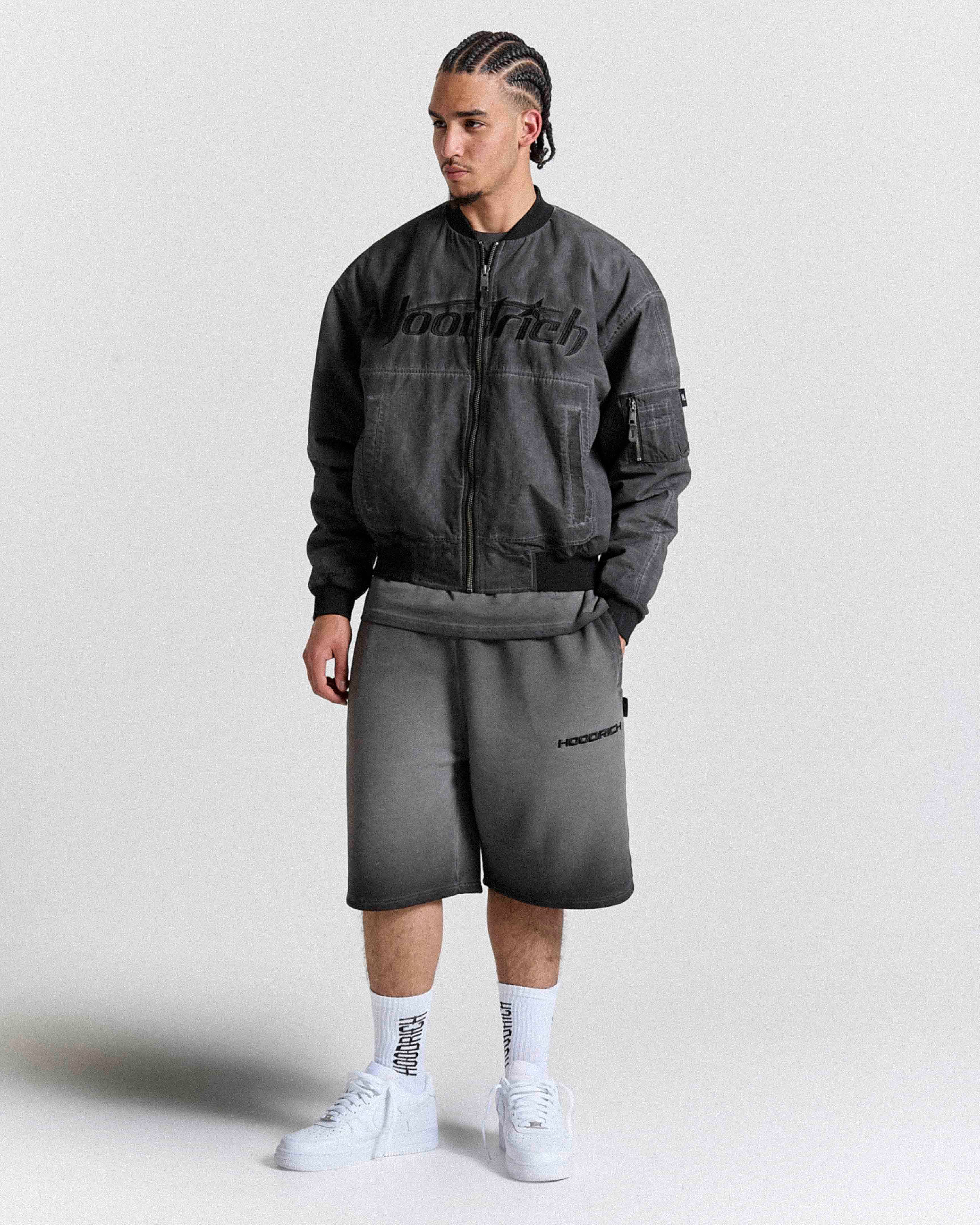 Cast Ripstop Varsity Jacket - Washed Black 3