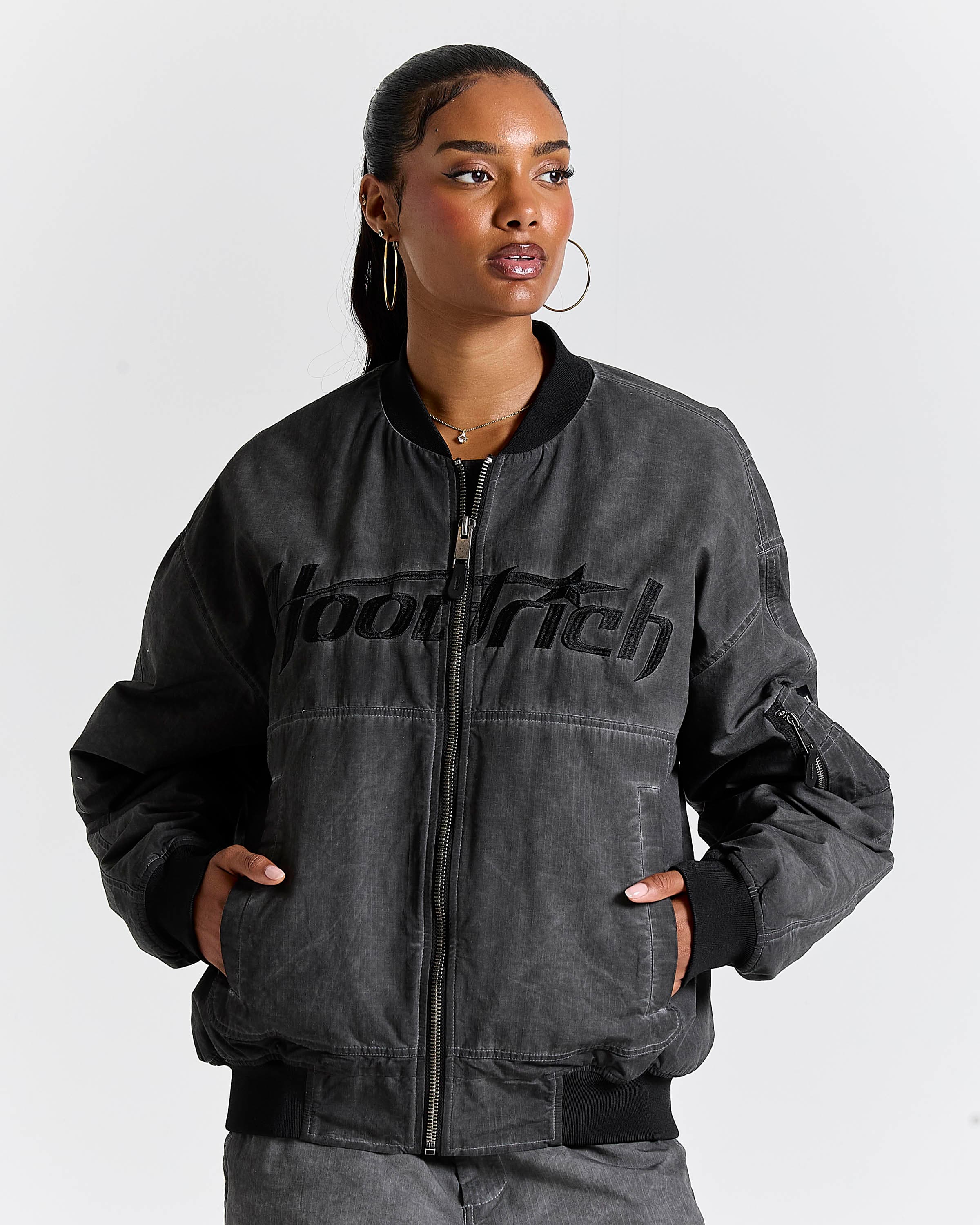 Cast Ripstop Varsity Jacket - Washed Black 10