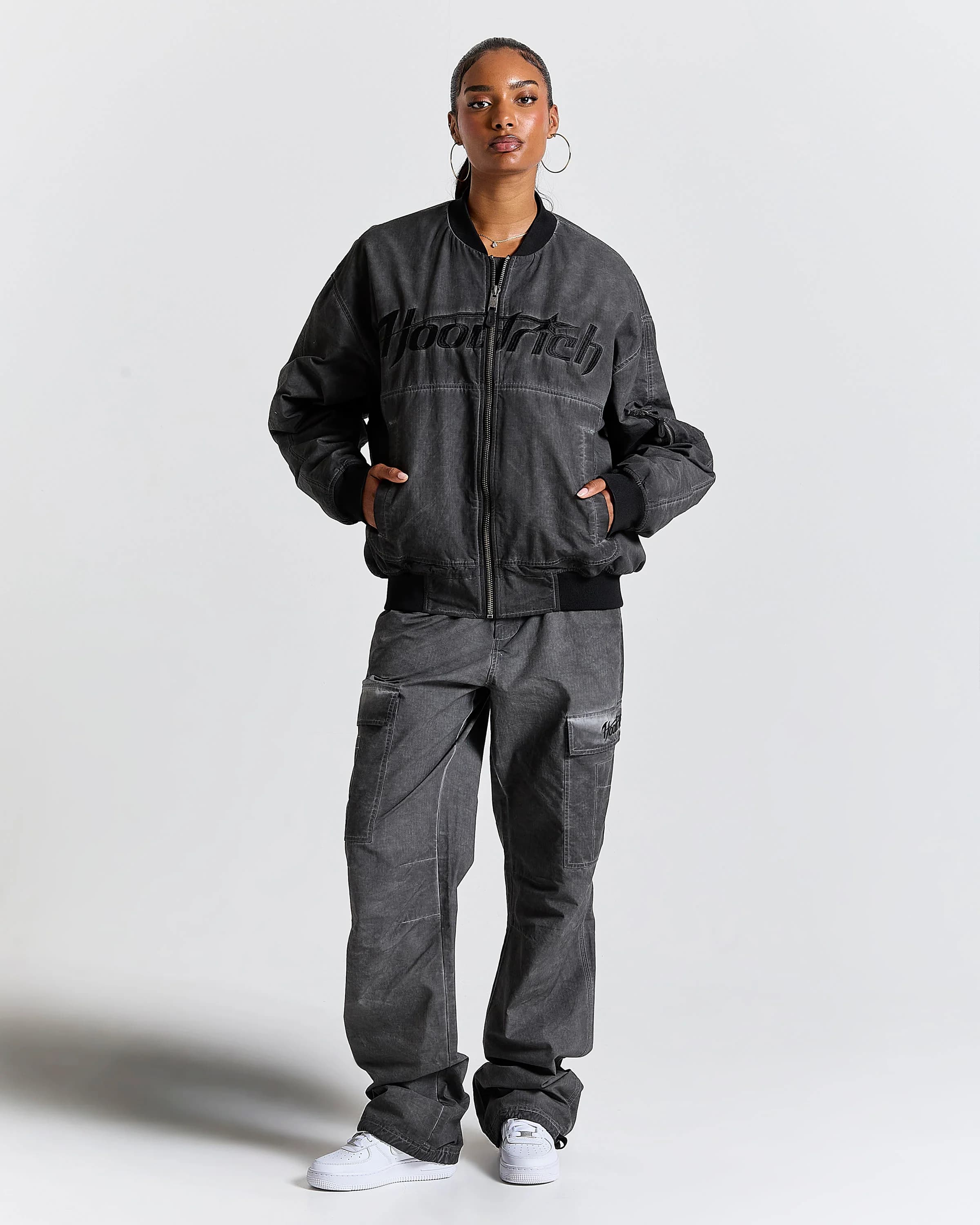 Cast Ripstop Varsity Jacket - Washed Black 11