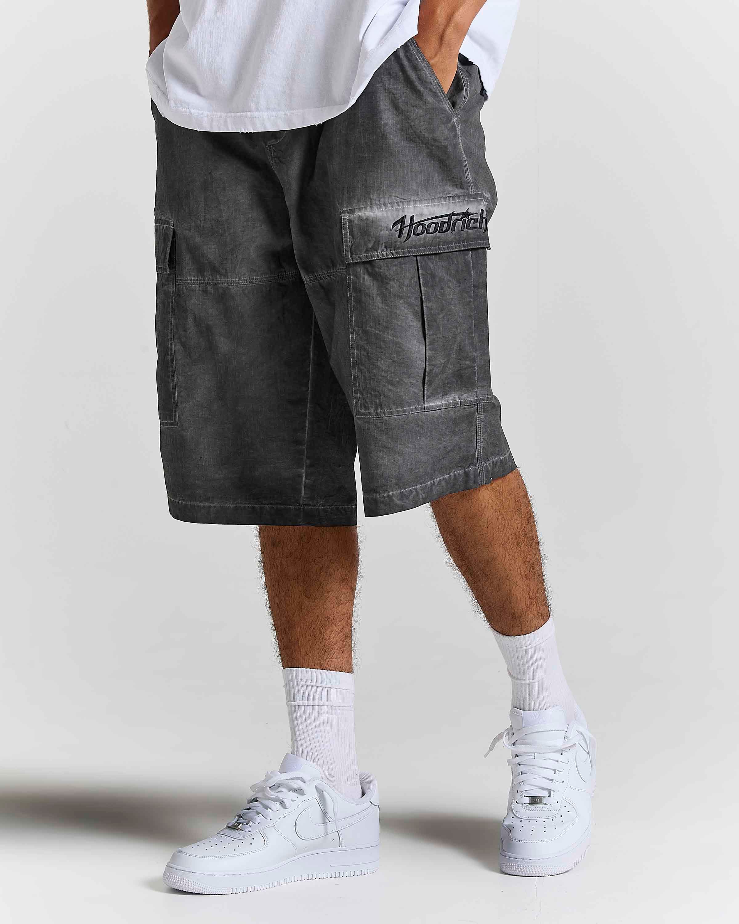 Cast Ripstop Cargo Shorts - Black by Hoodrich
